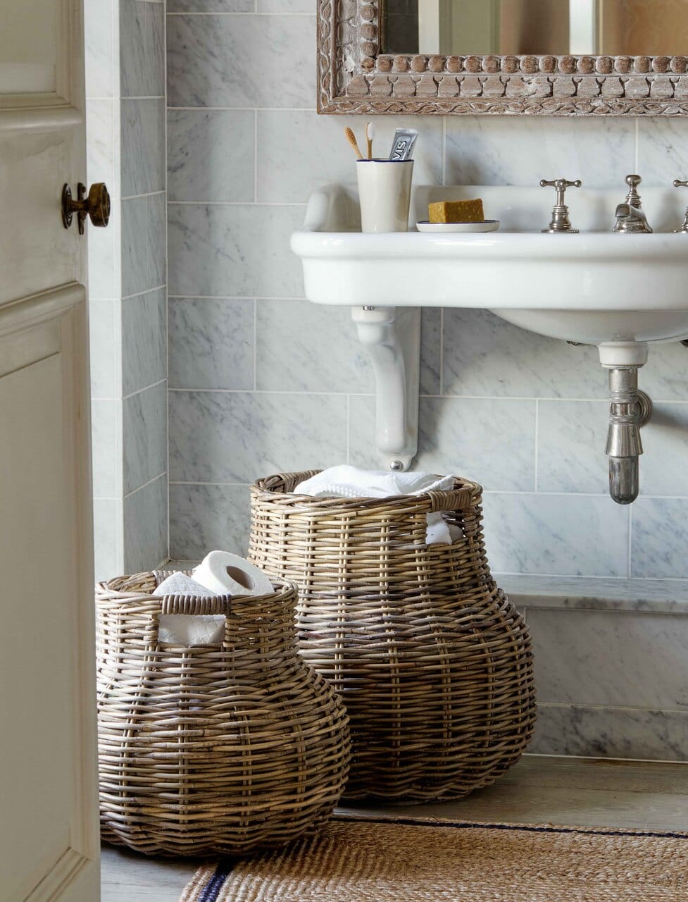 Garden Trading Accessories Bembridge Round Storage Baskets Set of 2 House of Isabella UK