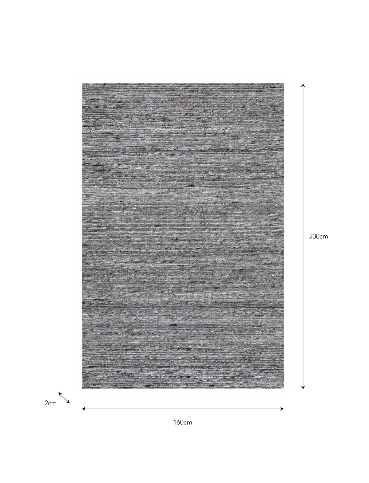 Garden Trading Accessories Coaley Rug 160x230cm Grey House of Isabella UK