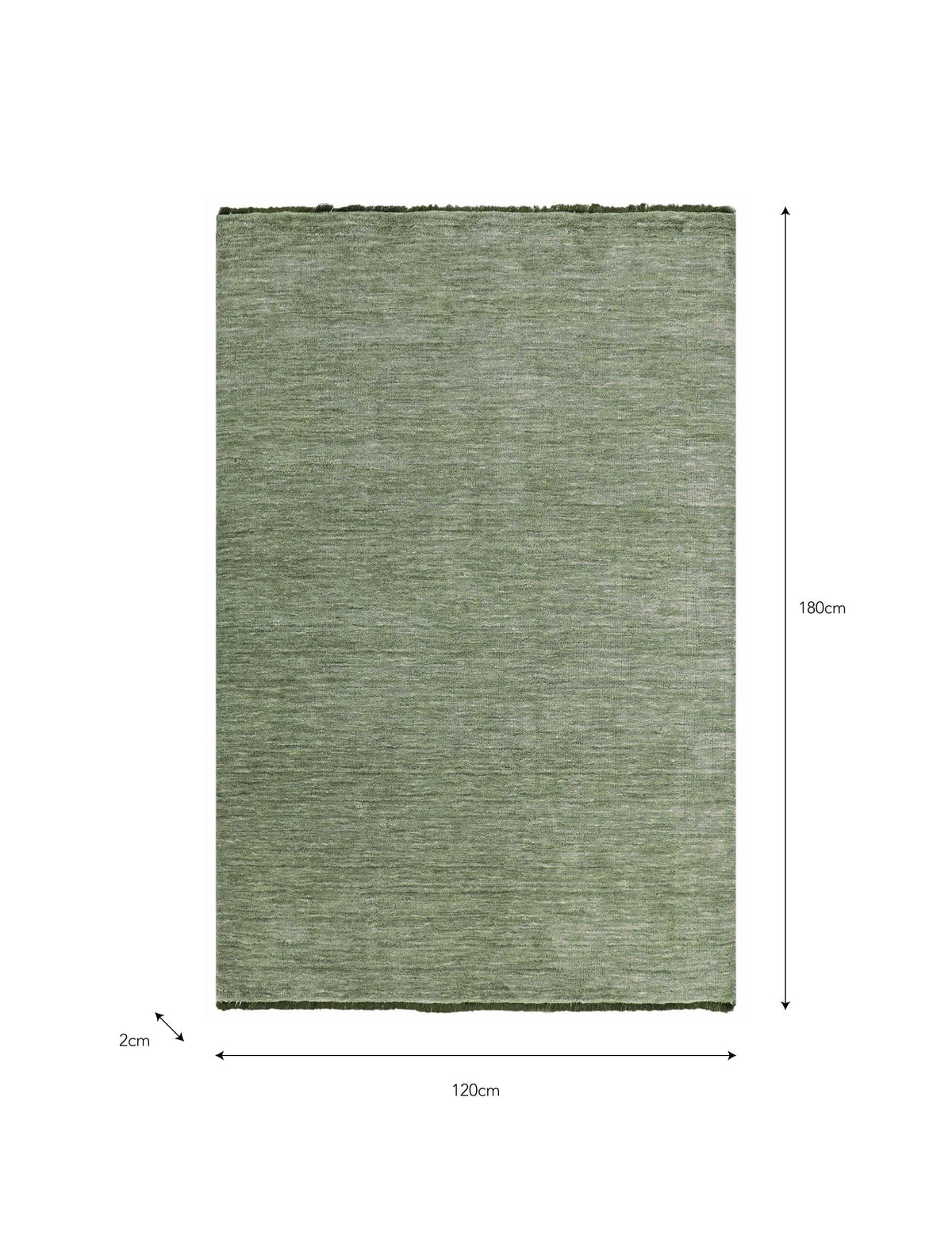 Garden Trading Accessories Falfield Rug 120x180cm Moss Green Wool House of Isabella UK