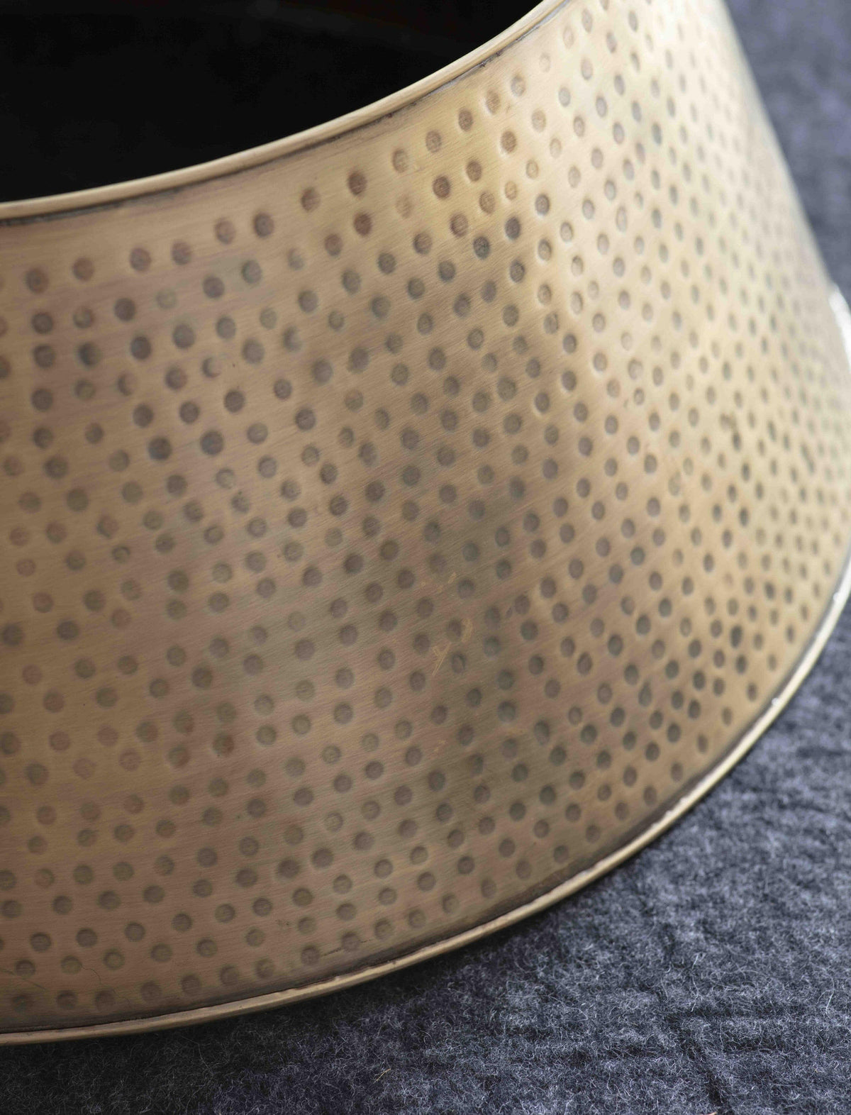 Hammered Christmas Tree Skirt - Antique Brass.