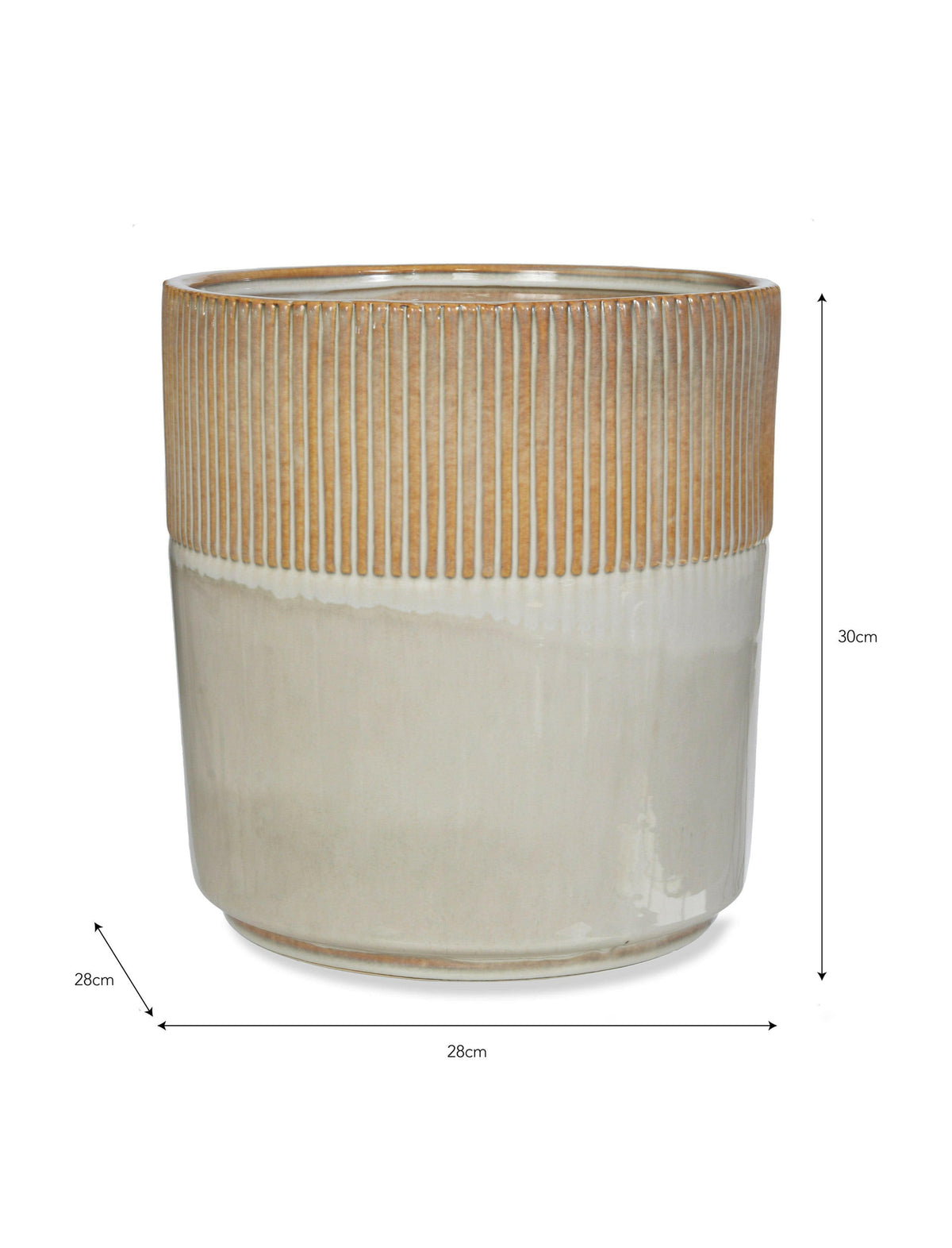 Hillesley Pot - Ivory - 28cm.