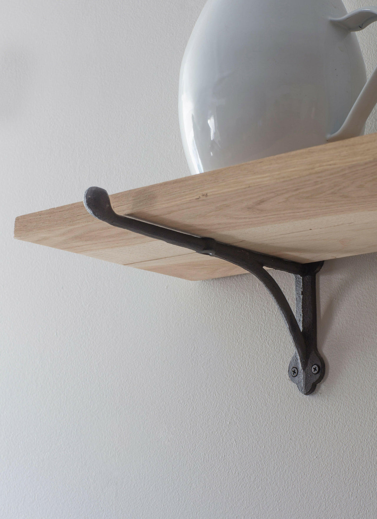 Oak & Cast Iron Shelf - Large.