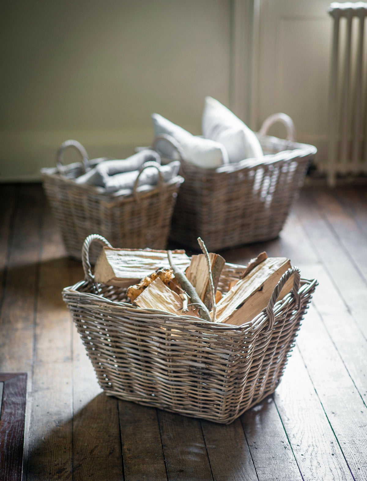 Set of 2 Bembridge Storage Baskets - Rattan.