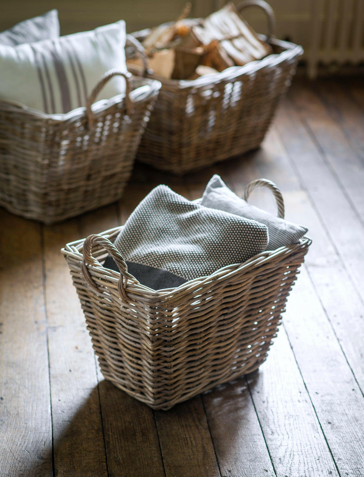 Set of 2 Bembridge Storage Baskets - Rattan.