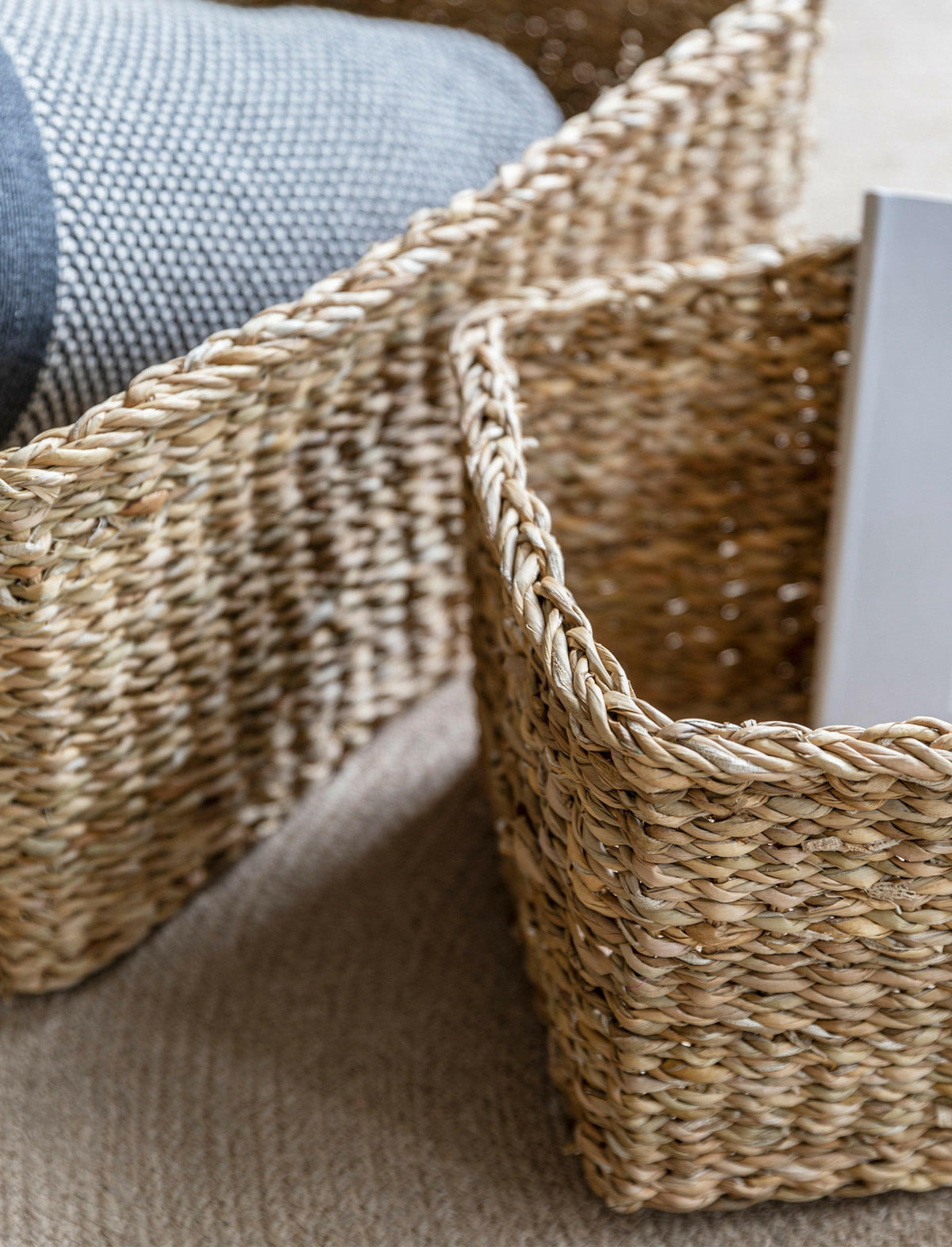 Set of 2 Brading Rectangular Baskets.