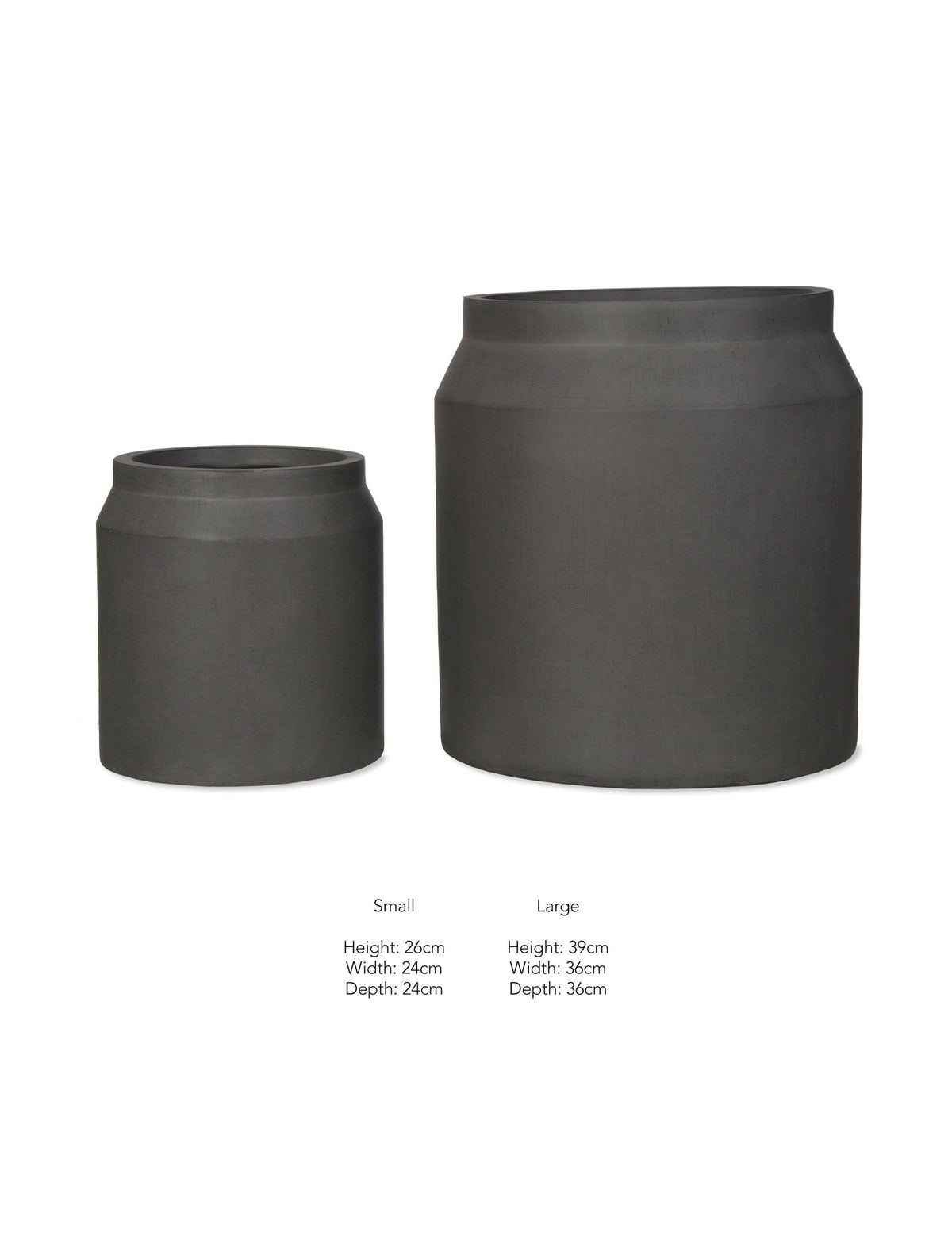 Set of 2 Draycott Planters - Pebble.
