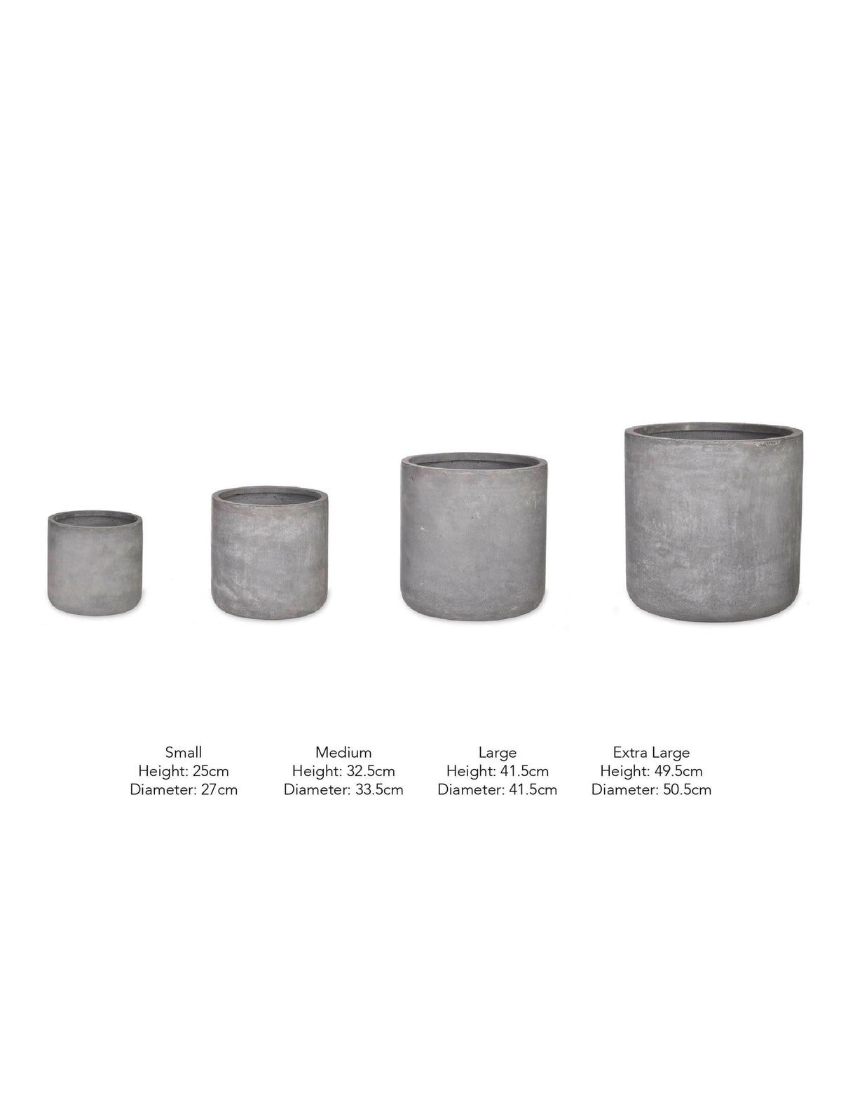 Set of 4 Brockwell Planters - Grey.