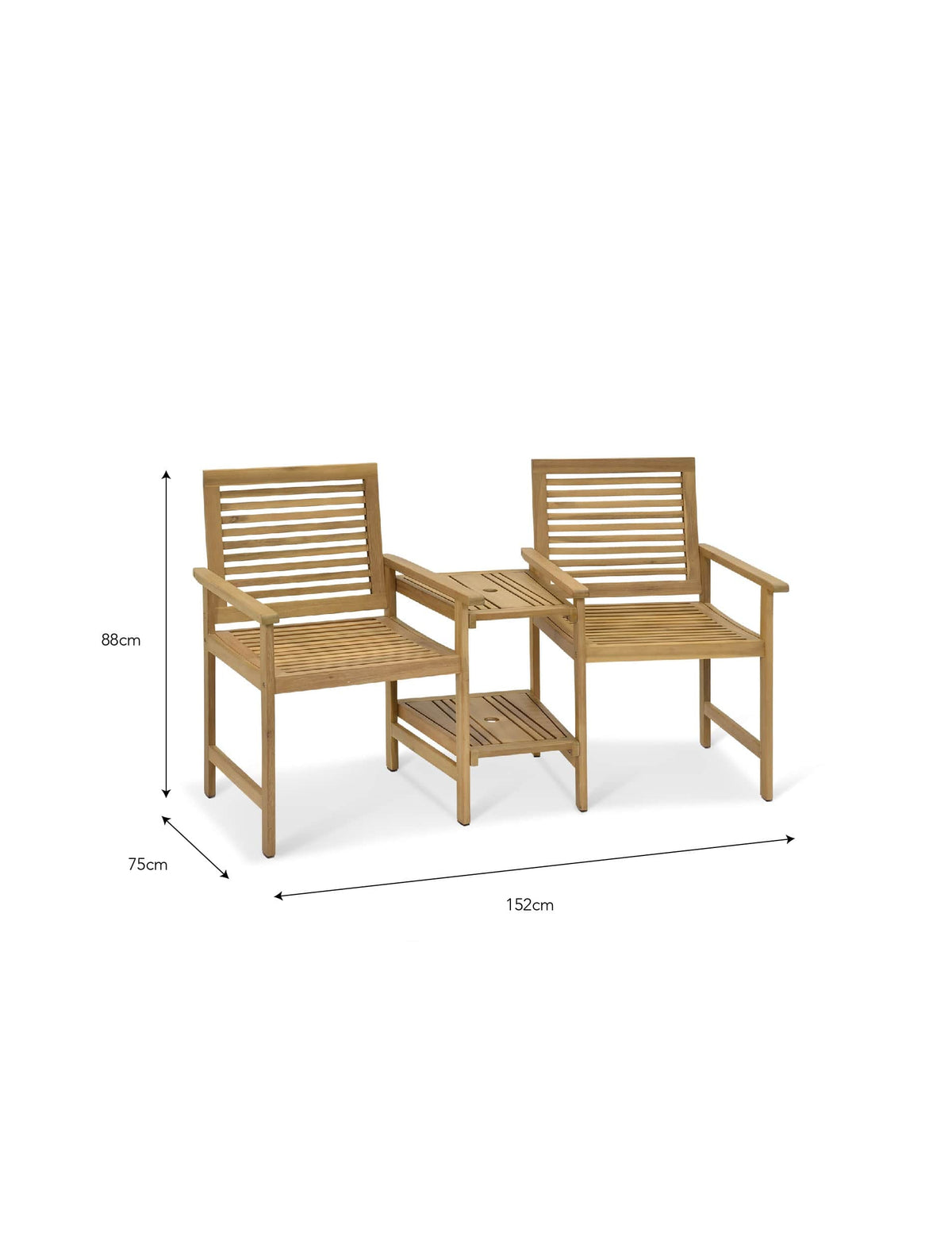 Garden Trading Accessories Titchberry Loveseat Natural House of Isabella UK