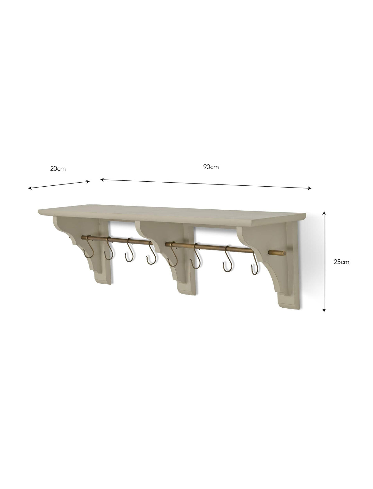 Garden Trading Accessories Walcote Shelf Medium Clay House of Isabella UK