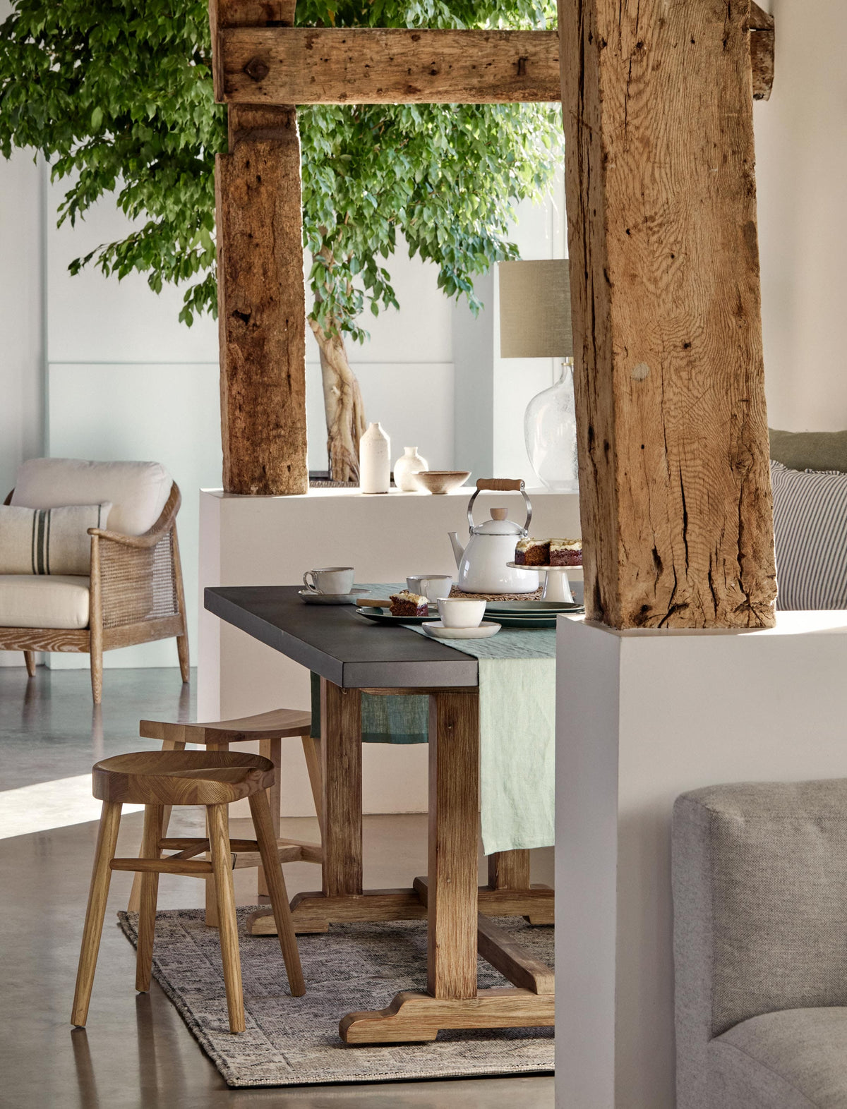 Garden Trading Dining Burcot Dining Table Small Slate Grey House of Isabella UK