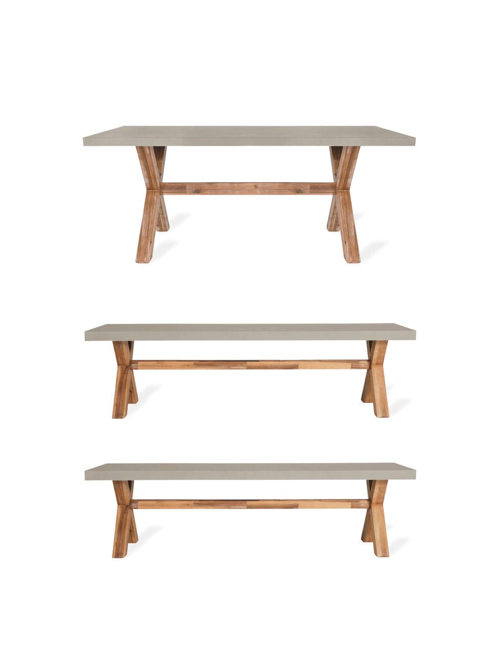 Garden Trading Dining Burford Table & Bench Set Small Natural House of Isabella UK