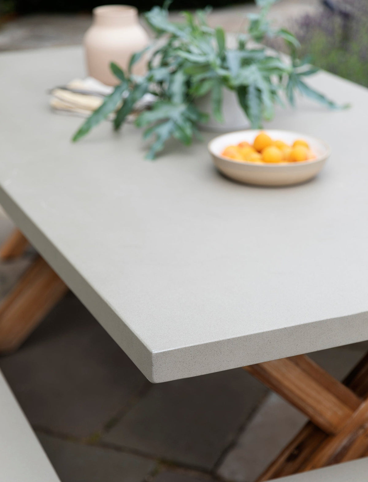 Garden Trading Dining Burford Table & Bench Set Small Natural House of Isabella UK