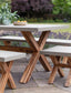 Garden Trading Dining Burford Table & Bench Set Small Natural House of Isabella UK