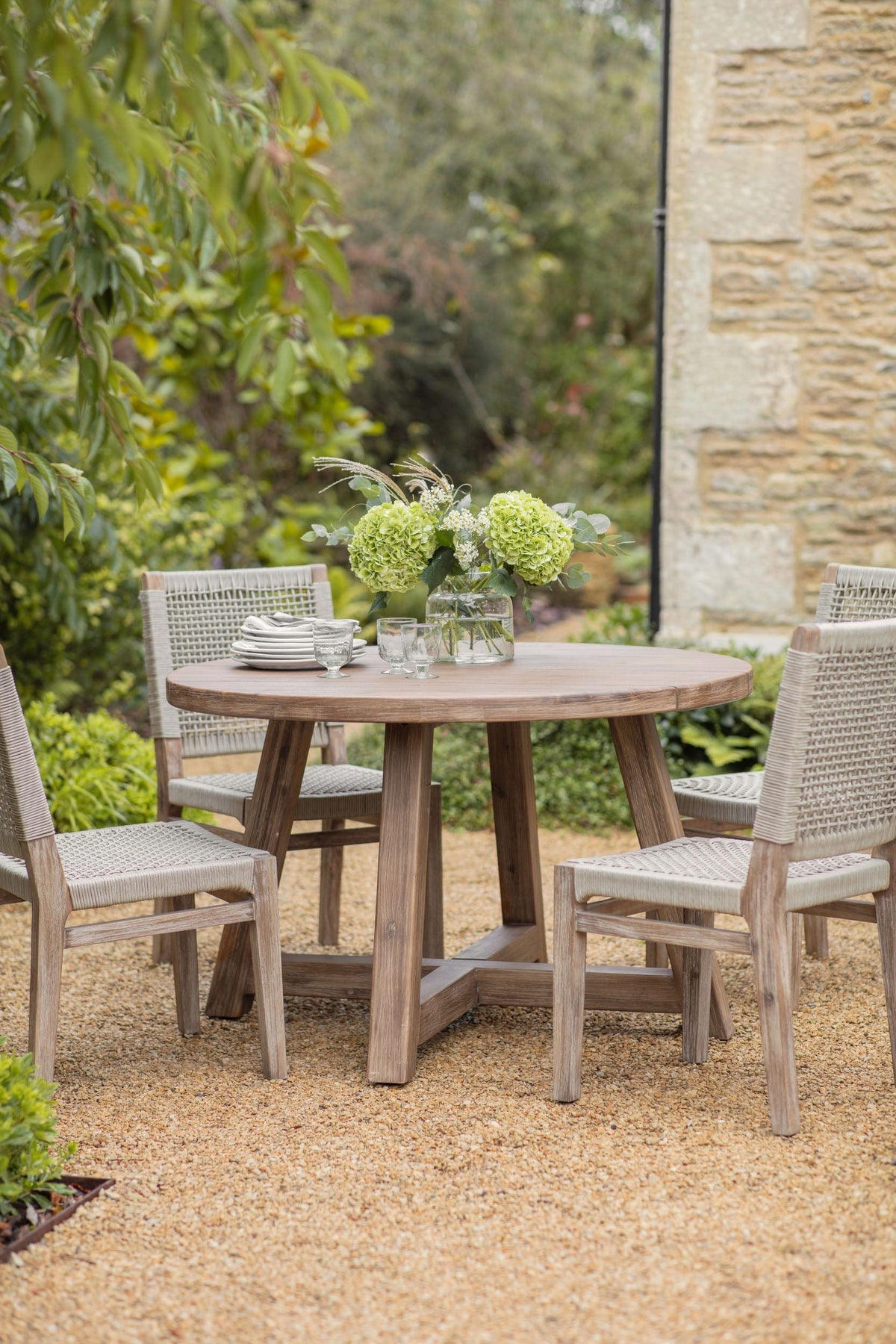 Garden Trading Dining Chilford Solid Wood Round Dining Table Natural House of Isabella UK