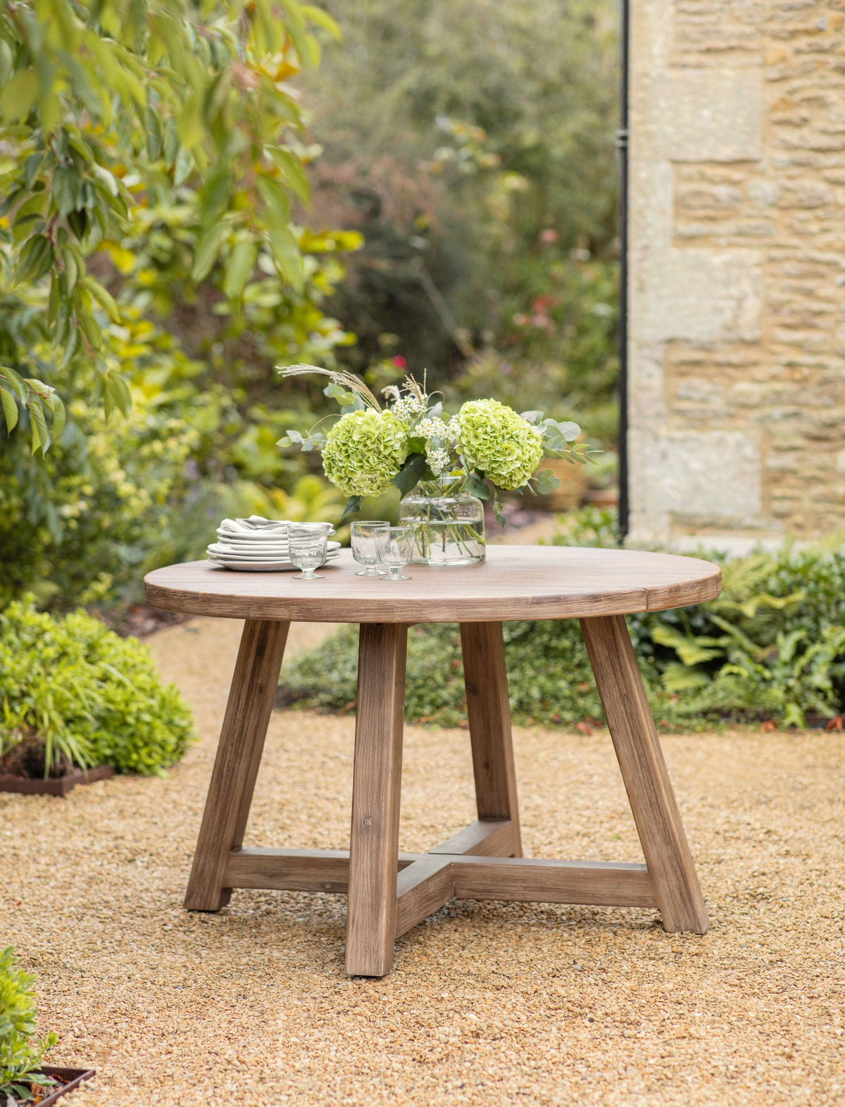 Garden Trading Dining Chilford Solid Wood Round Dining Table Natural House of Isabella UK
