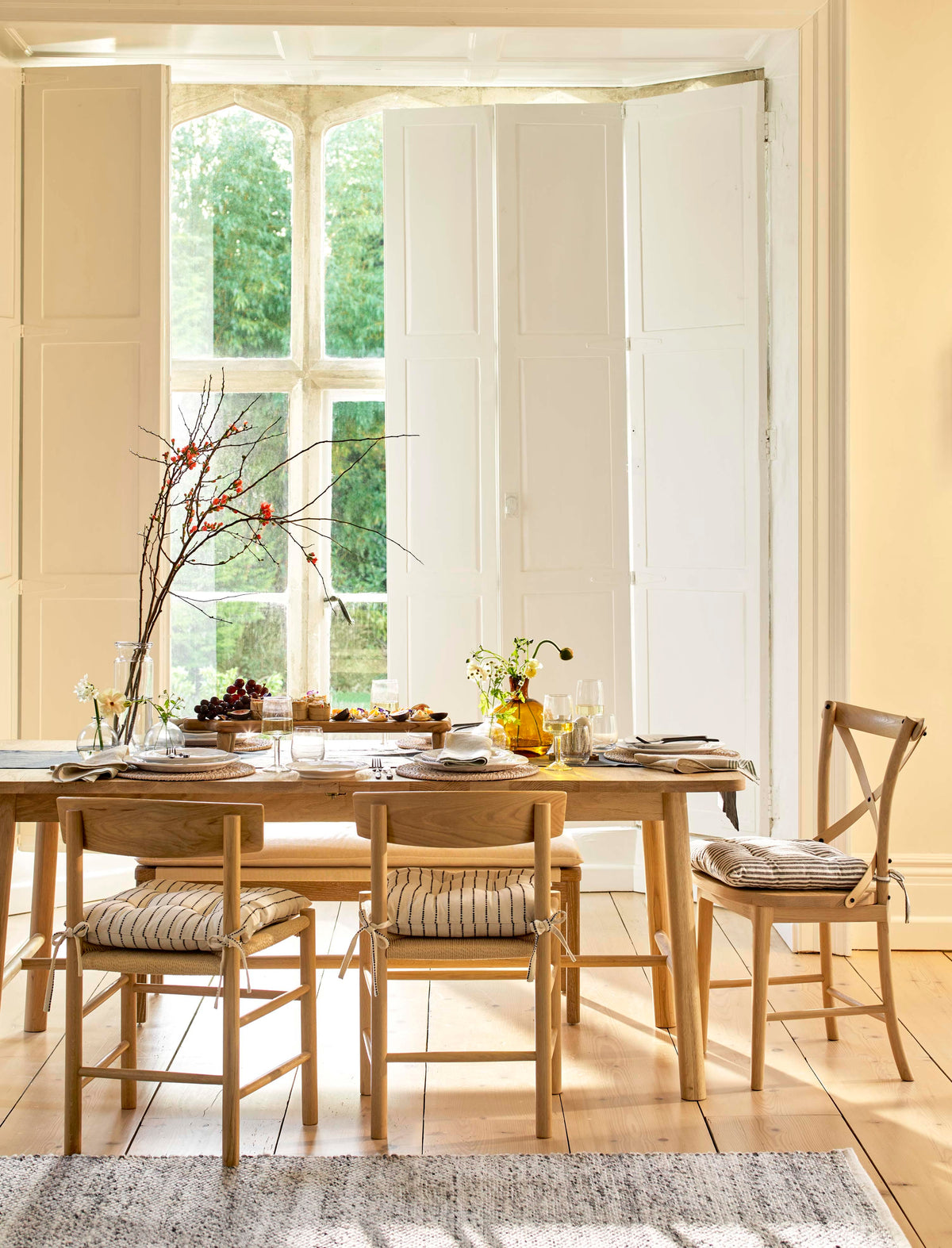 Garden Trading Dining Ferndale Cross Back Dining Chair Natural House of Isabella UK