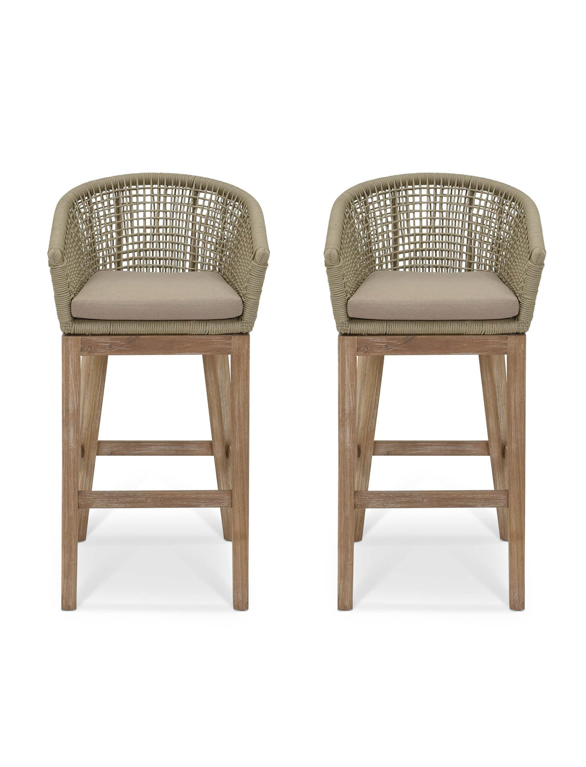 Garden Trading Dining Lynton Bar Stool Set of 2 Grey House of Isabella UK