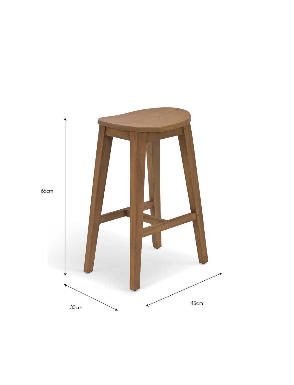 Garden Trading Dining Walcote Bar Stool Natural Wood House of Isabella UK