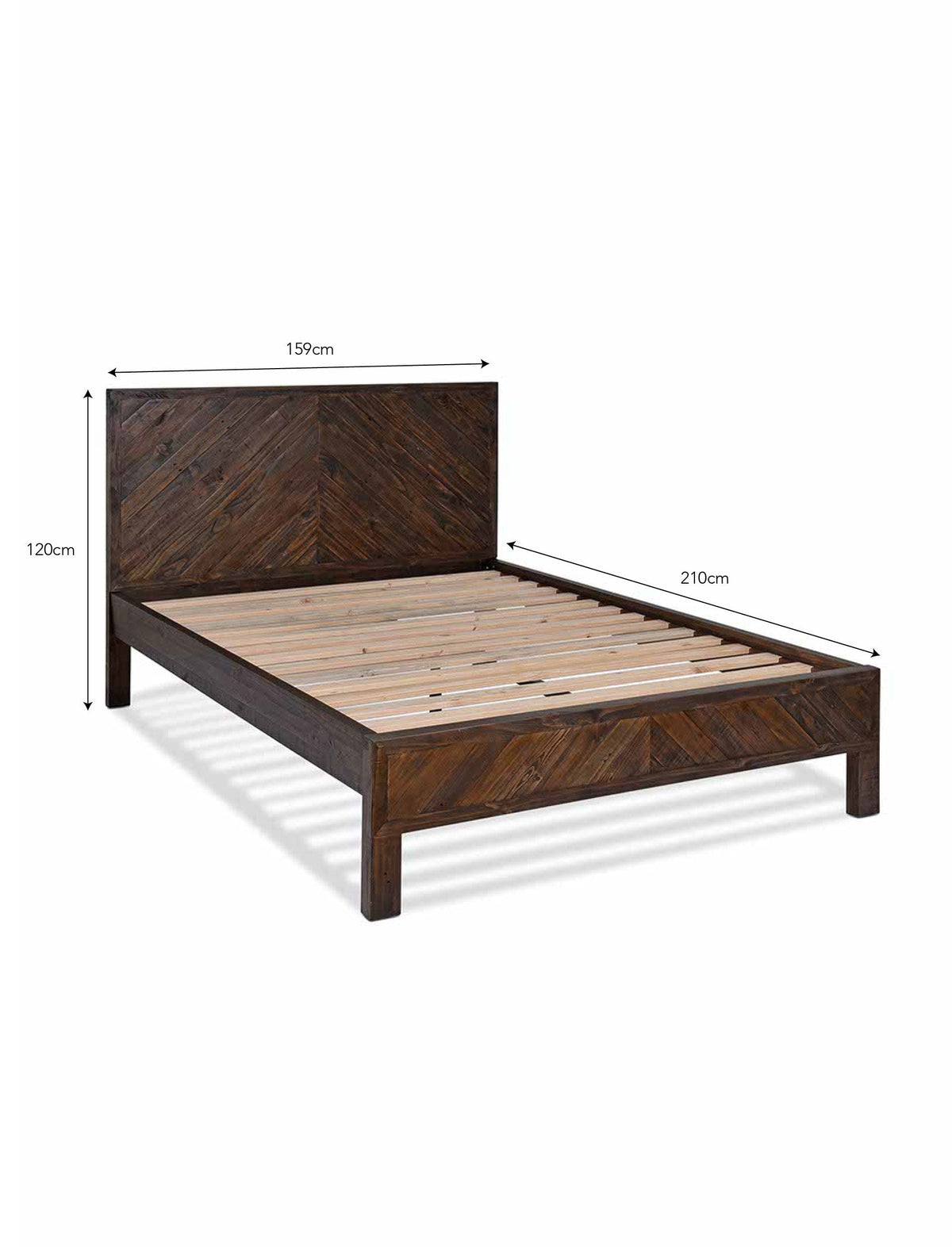 Garden Trading Kids Fawley Chevron Bed King Antique Brown House of Isabella UK