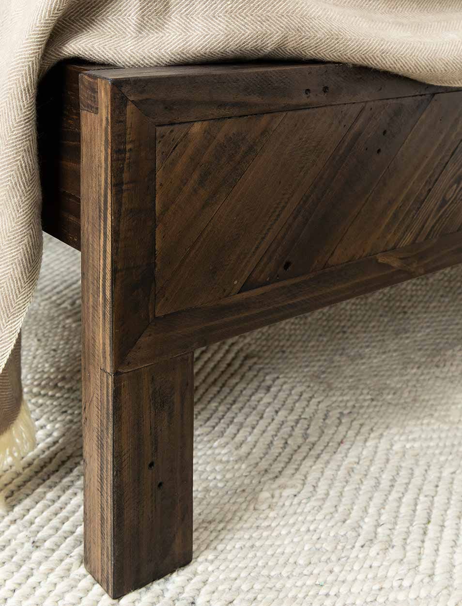 Garden Trading Kids Fawley Chevron Bed King Antique Brown House of Isabella UK