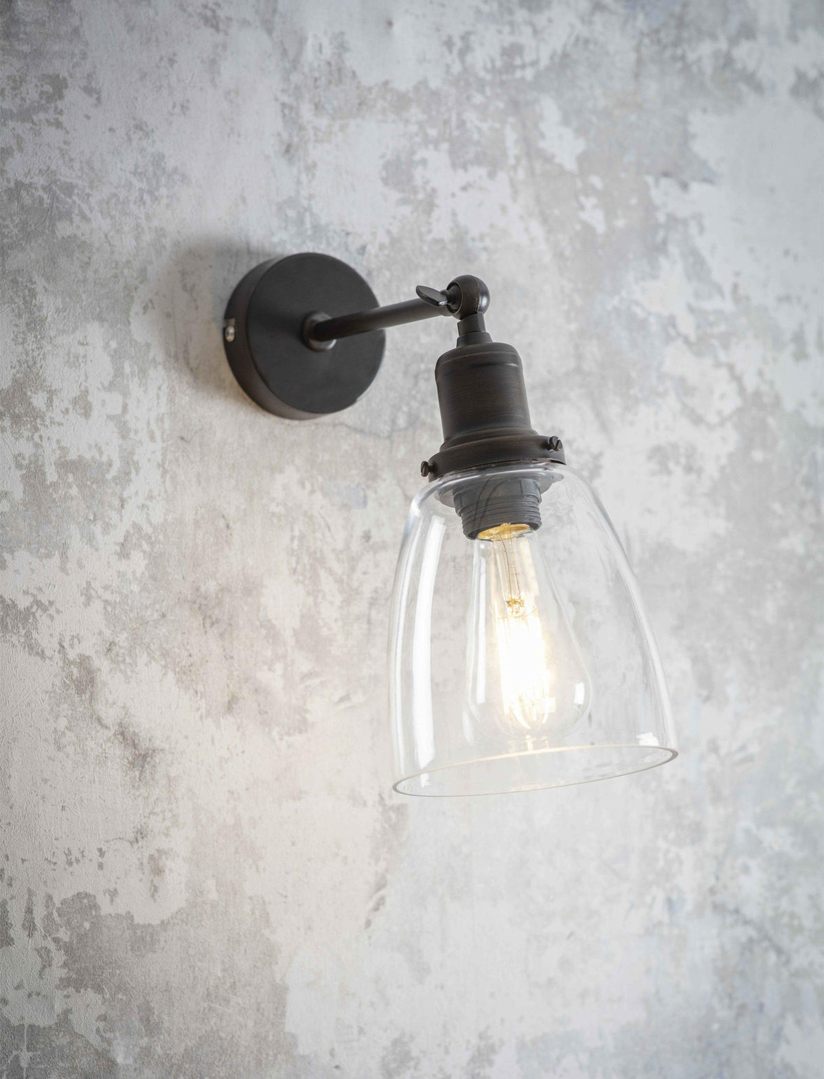 Hoxton Dome Wall Light - Antique Bronze.