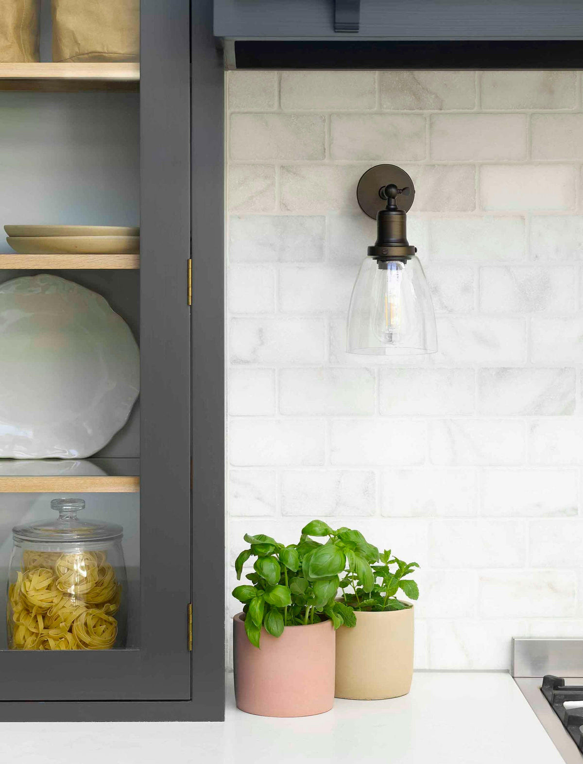 Hoxton Dome Wall Light - Antique Bronze.