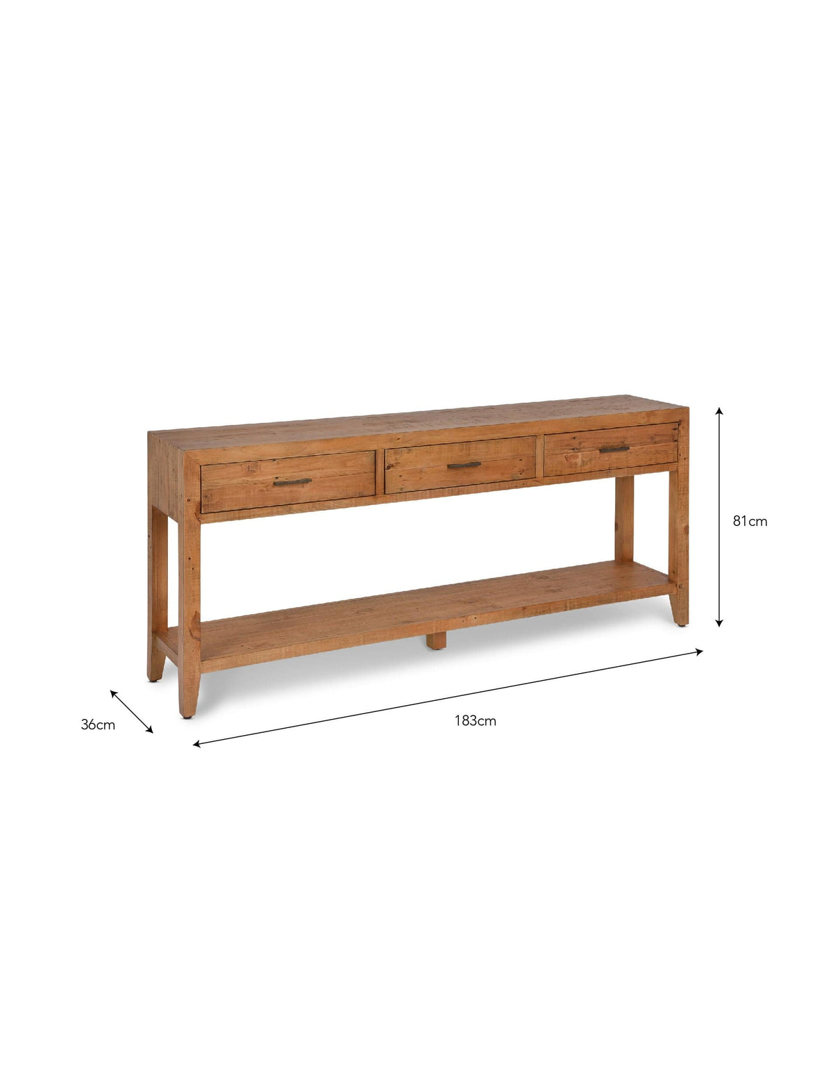 Garden Trading Living Ashwell Console Table 3 Drawer Natural House of Isabella UK