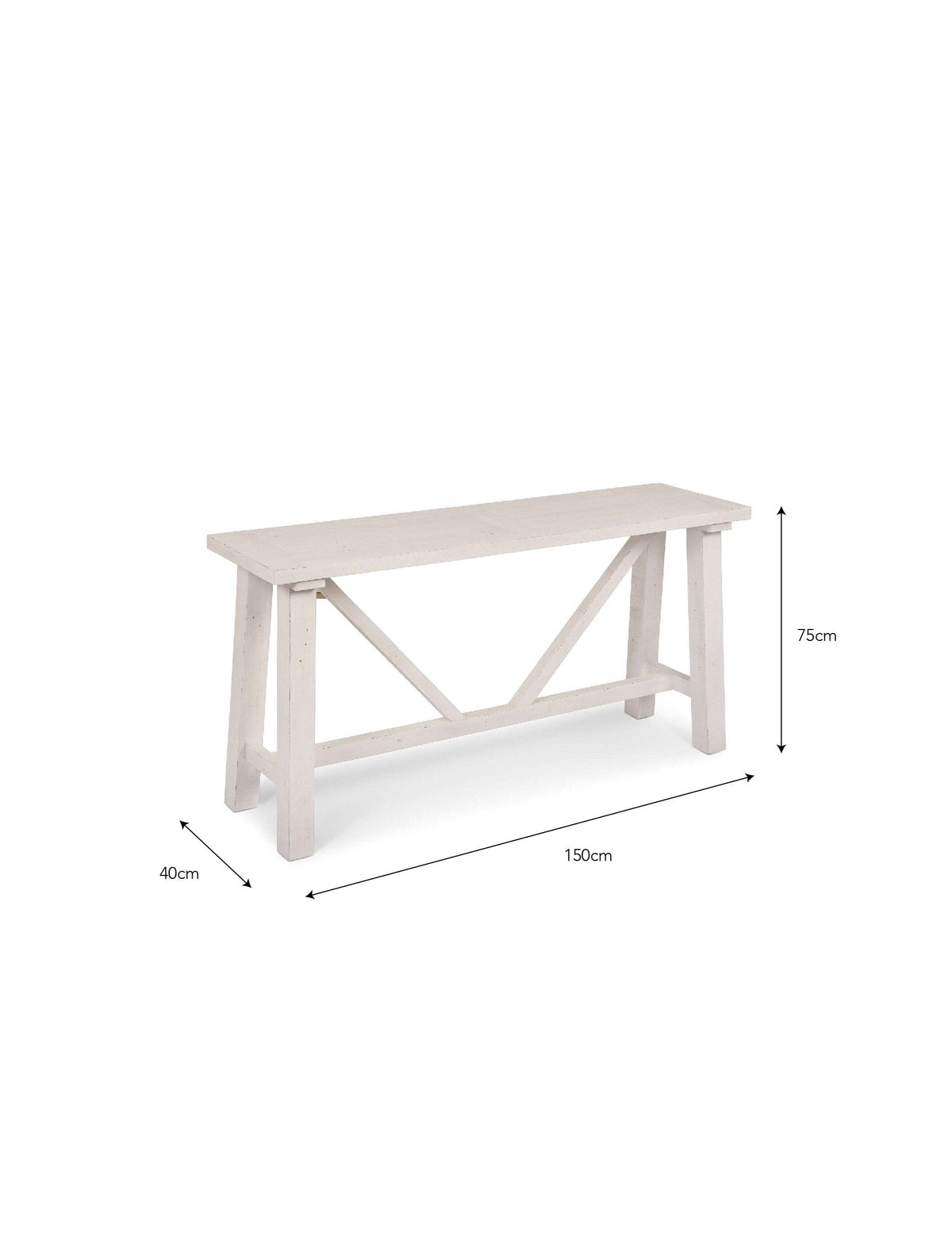 Garden Trading Living Ashwell Console Table Whitewash House of Isabella UK