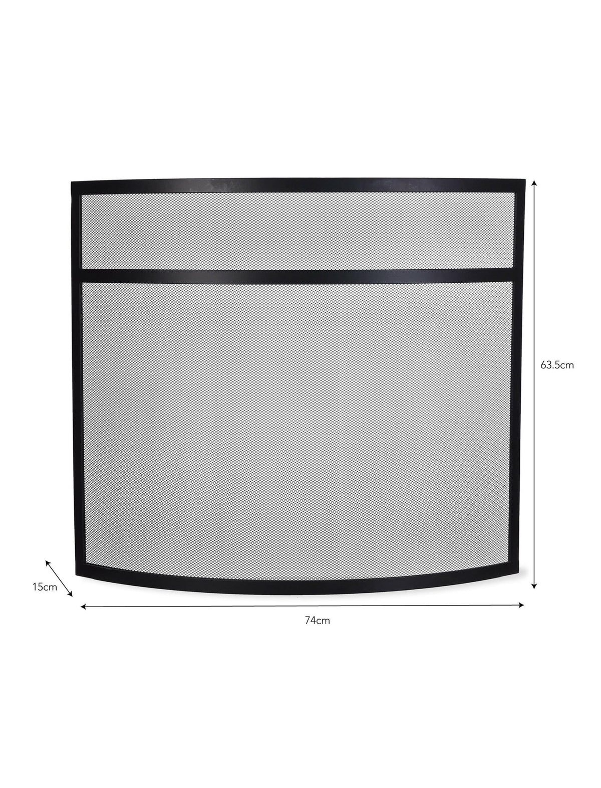 Bretforton Firescreen - Black - Small.