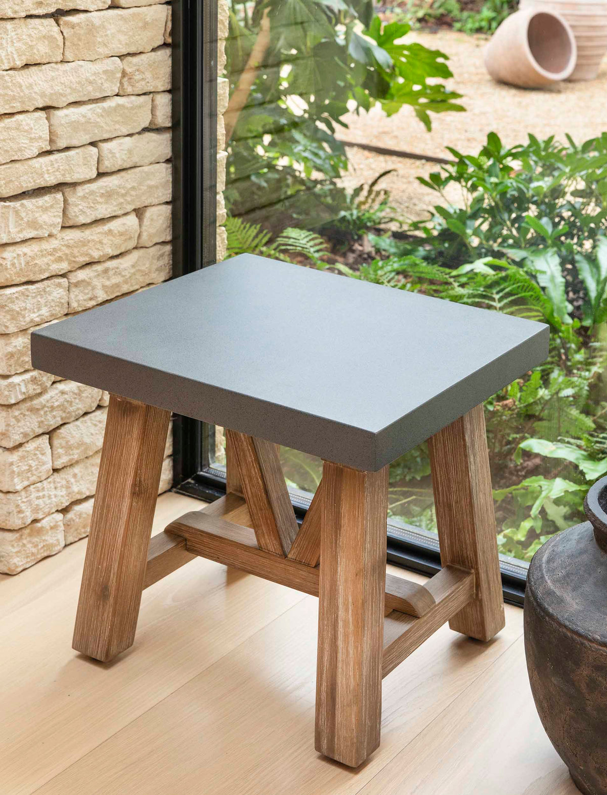 Garden Trading Living Chilford Stool Grey House of Isabella UK