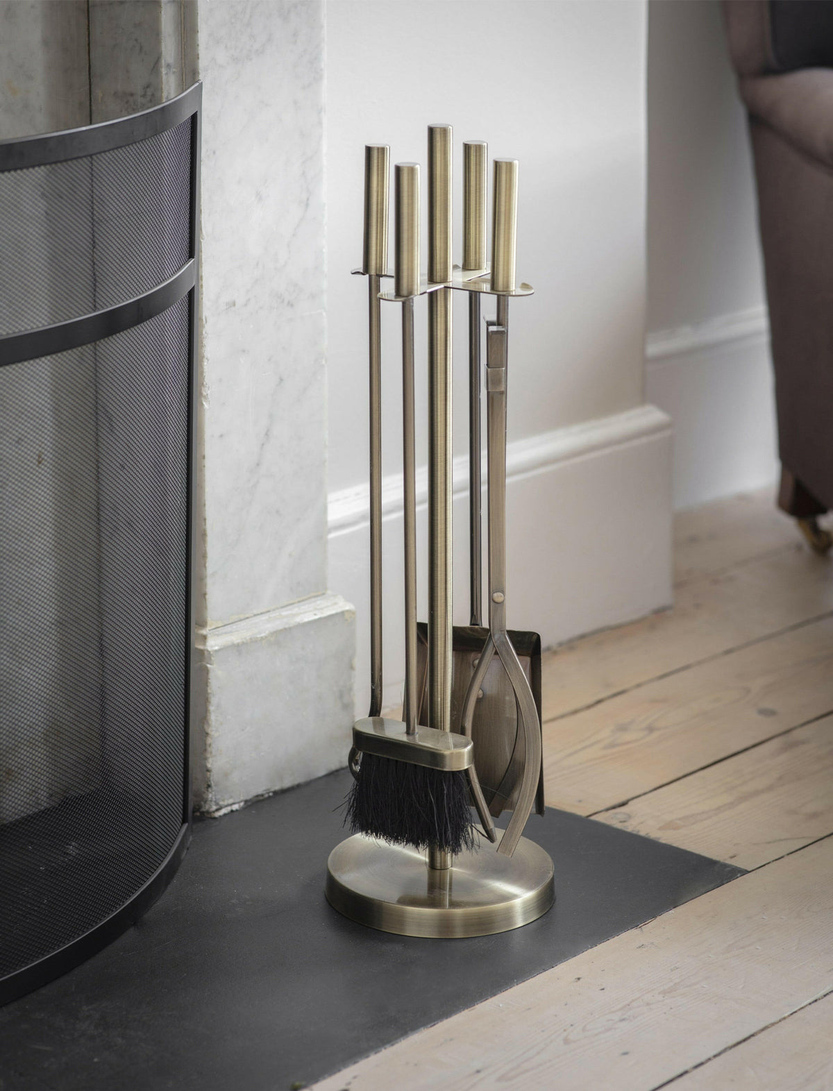Ebrington Fireside Tool Set - Brass.