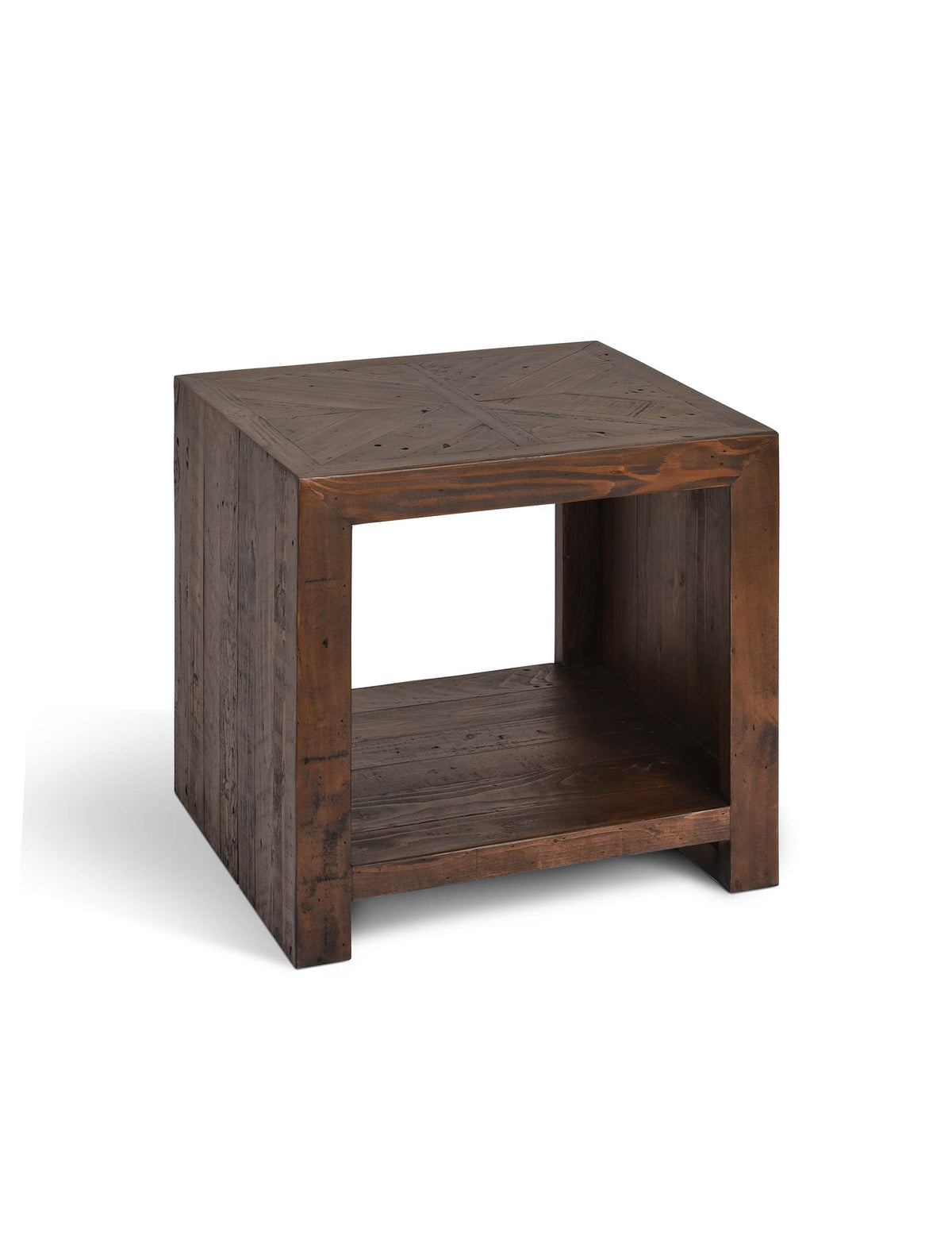 Garden Trading Living Fawley Chevron Side Table Antique Brown House of Isabella UK