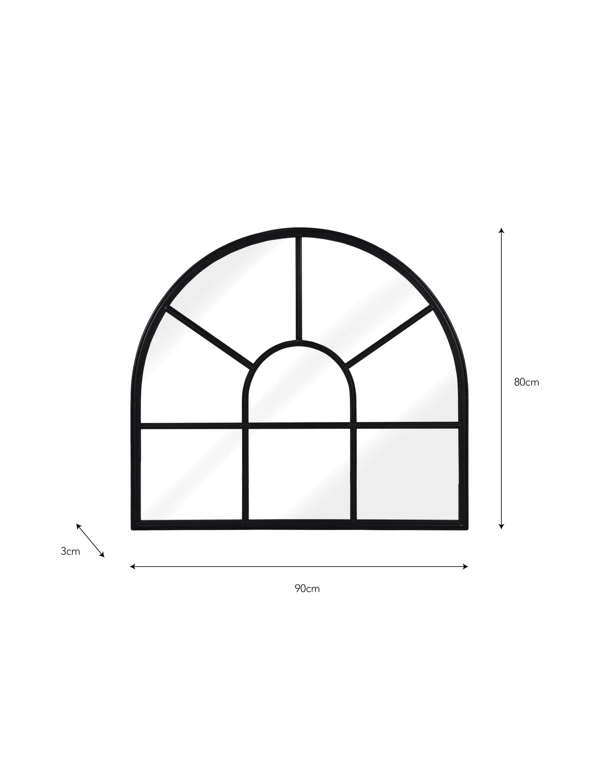 Garden Trading Living Fulbrook Arched Wall Mirror 80x90cm House of Isabella UK