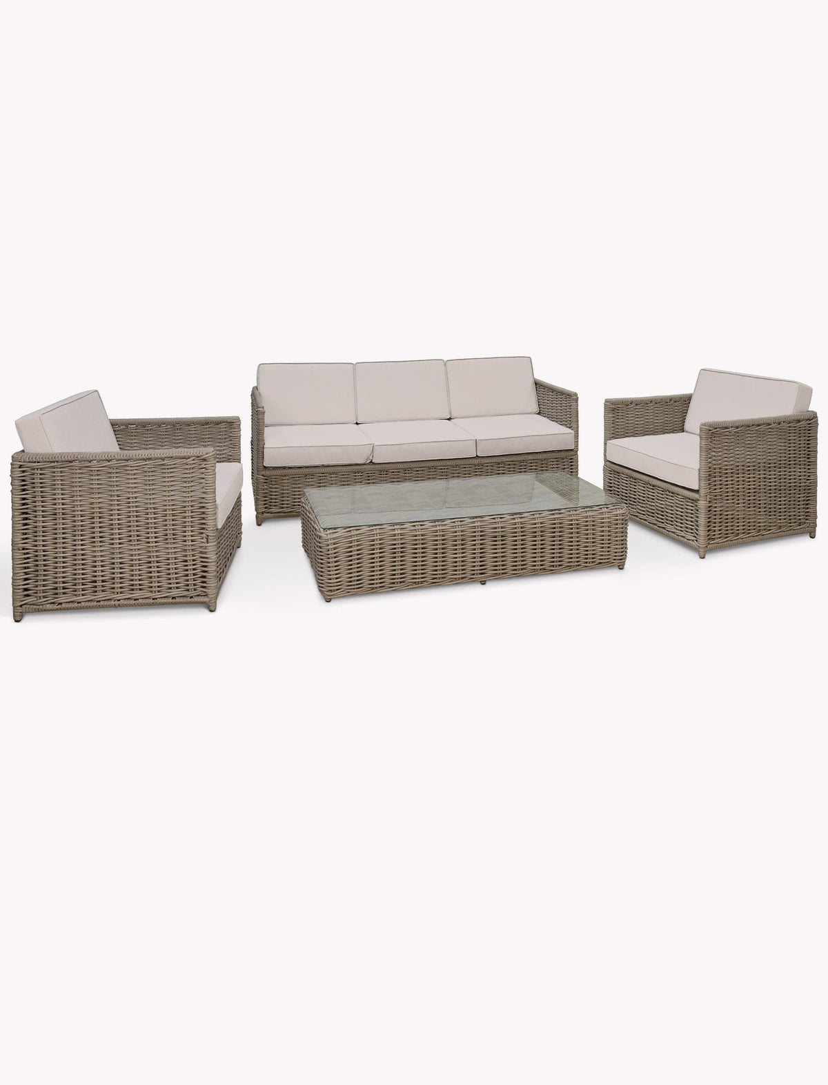 Garden Trading Living Harting 3 Seater Sofa Set Light Rattan House of Isabella UK
