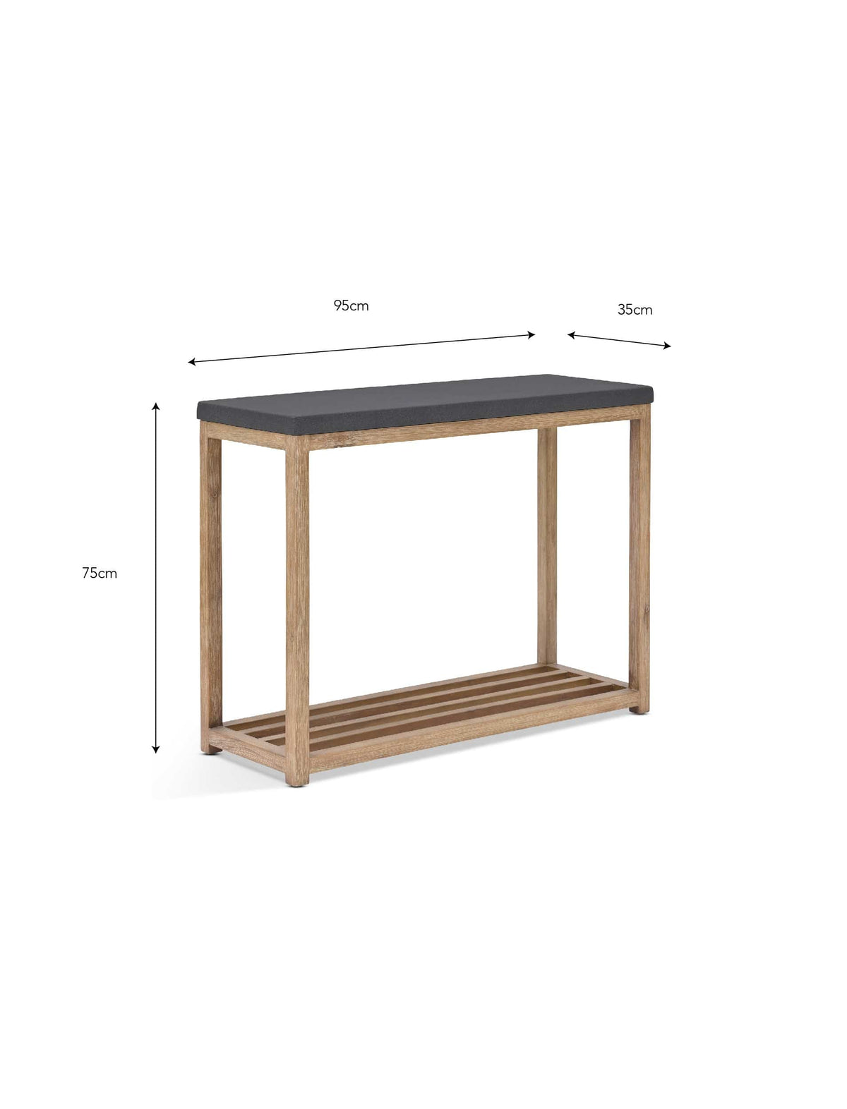 Garden Trading Living Hilcot Console Table Slate Grey Acacia Wood House of Isabella UK
