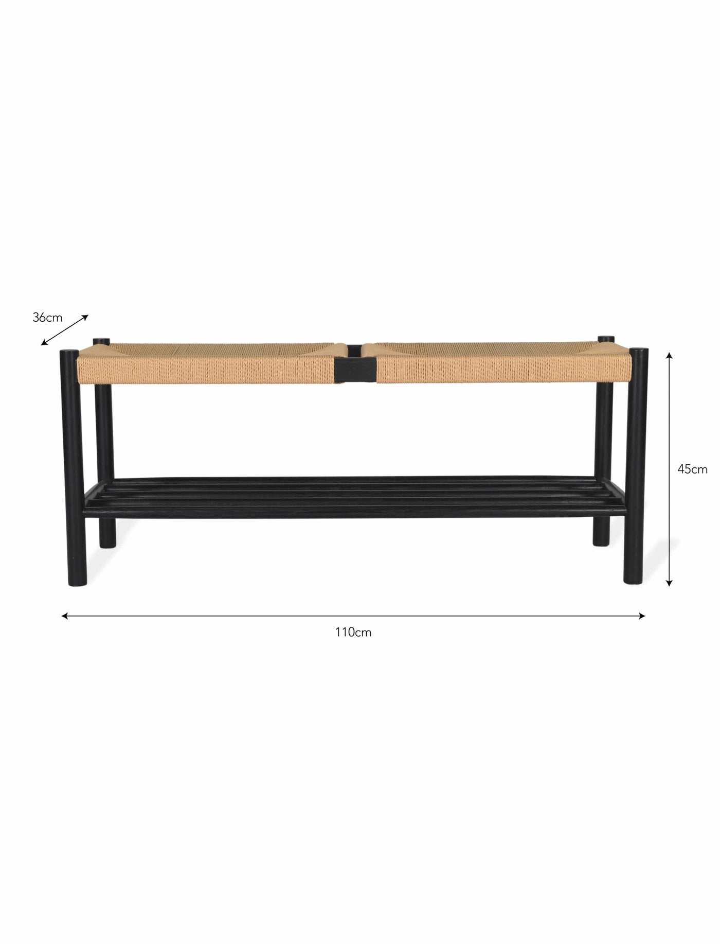 Garden Trading Living Longworth Hallway Bench - Black House of Isabella UK