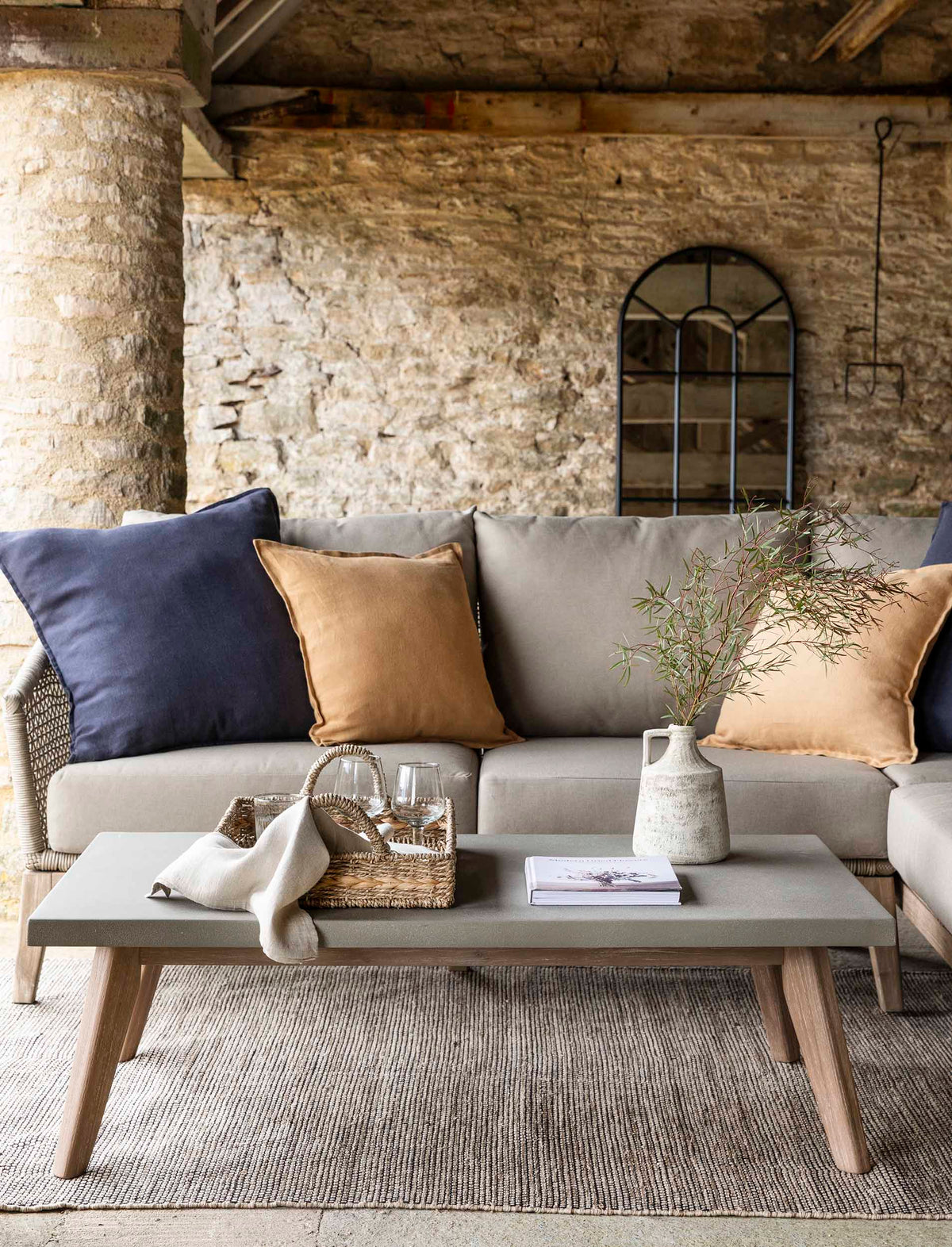 Garden Trading Living Lynton Rectangular Coffee Table Grey House of Isabella UK