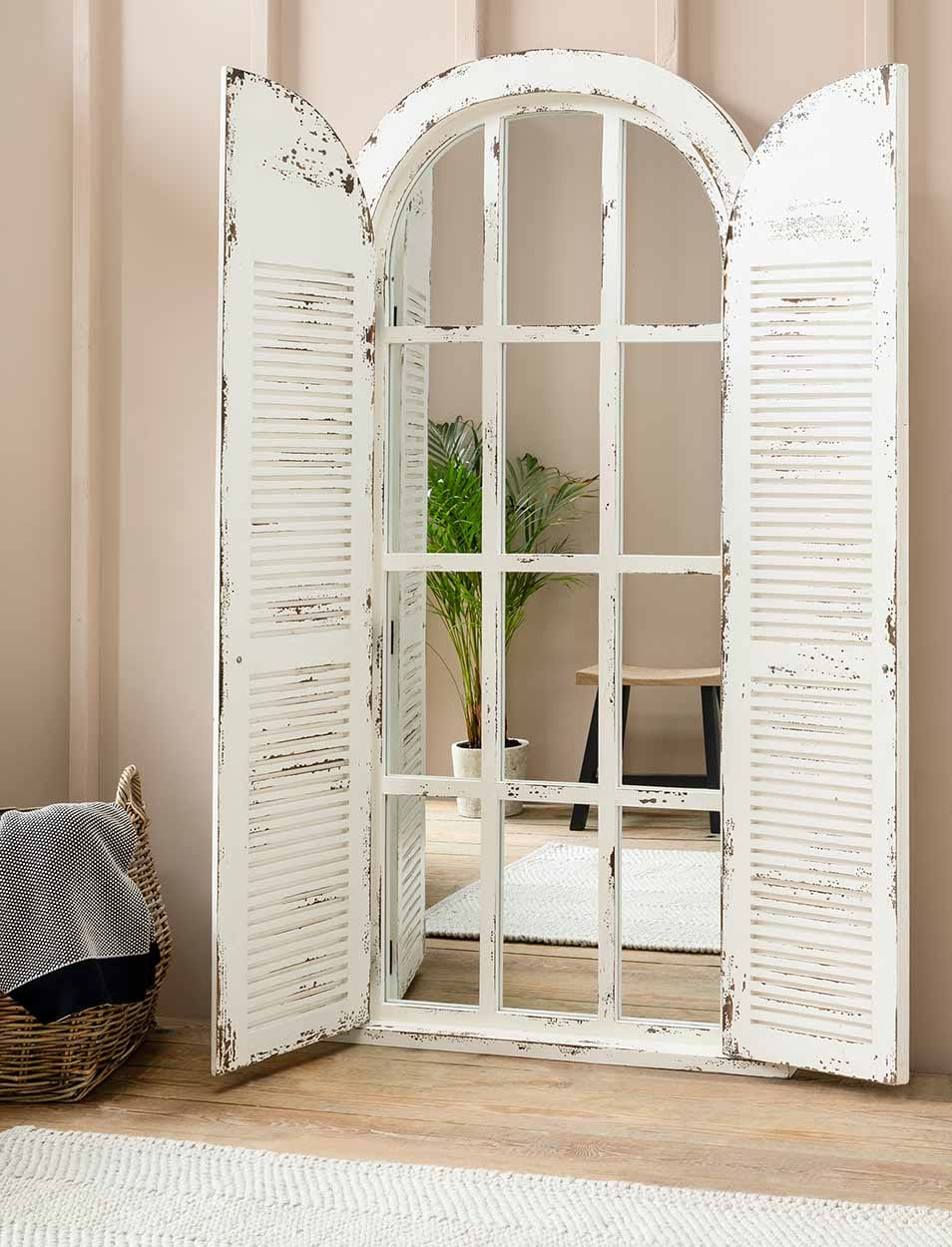 Garden Trading Living Minstead Mirror Antique White House of Isabella UK