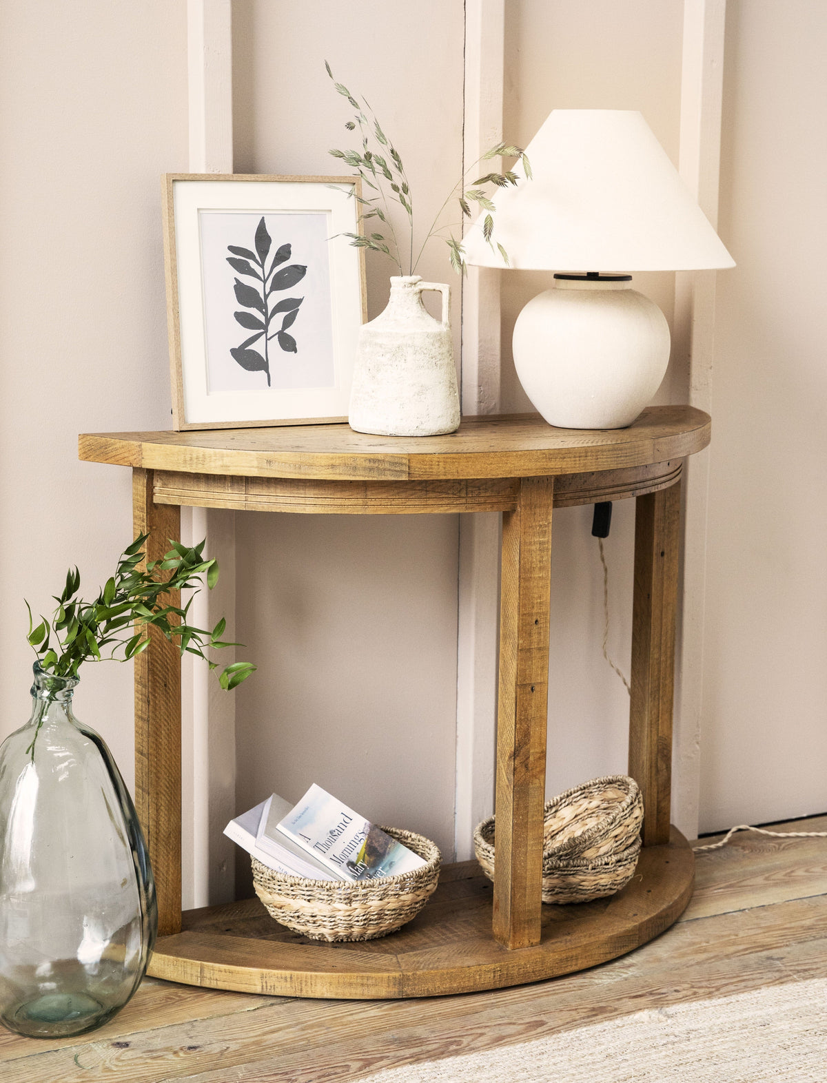 Garden Trading Living Oxhill Curved Console Table Natural House of Isabella UK