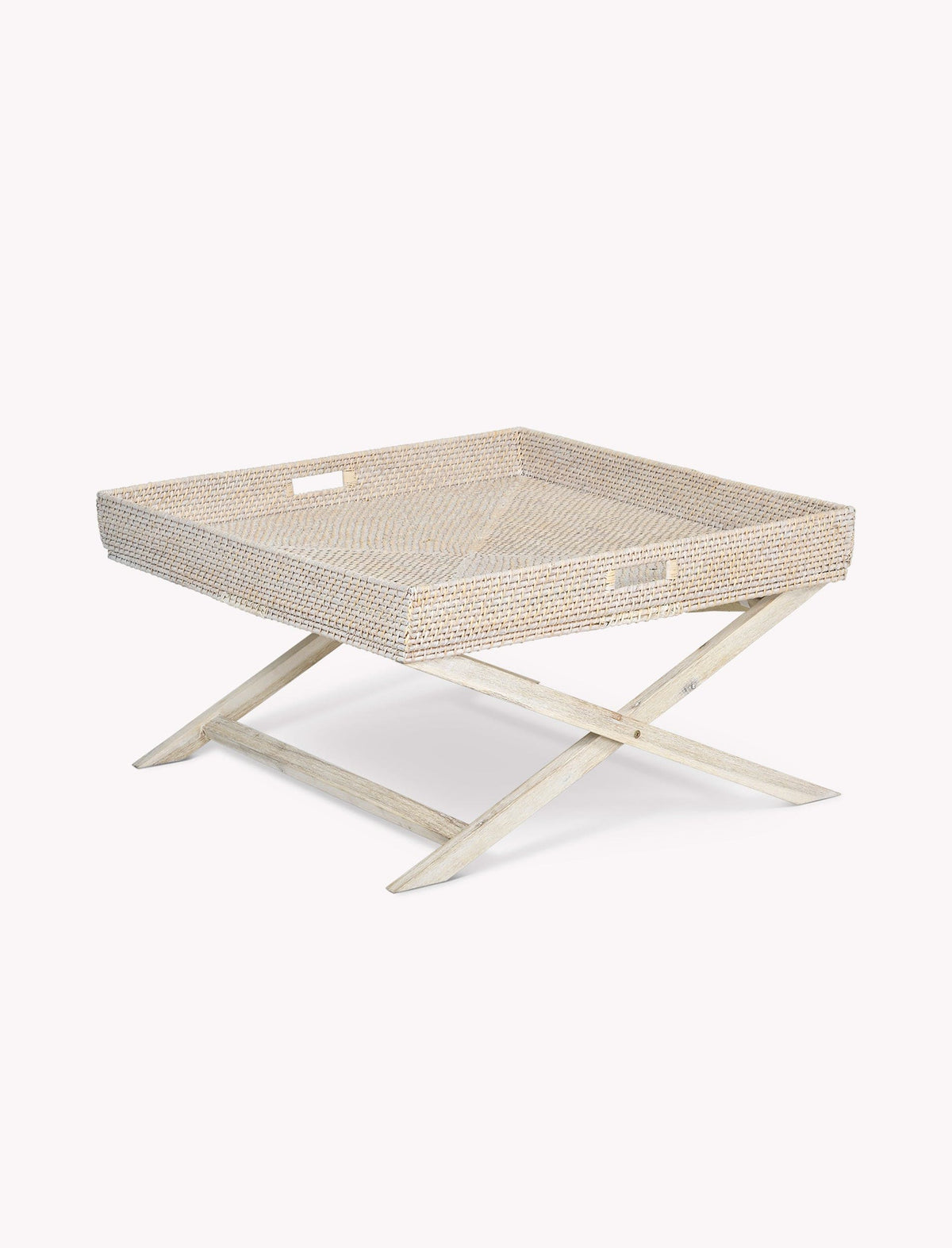 Garden Trading Living Wittering Rattan Coffee Tray Table with Stand Square House of Isabella UK