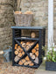 Garden Trading Outdoors Moreton Cross Log Store Small Black House of Isabella UK
