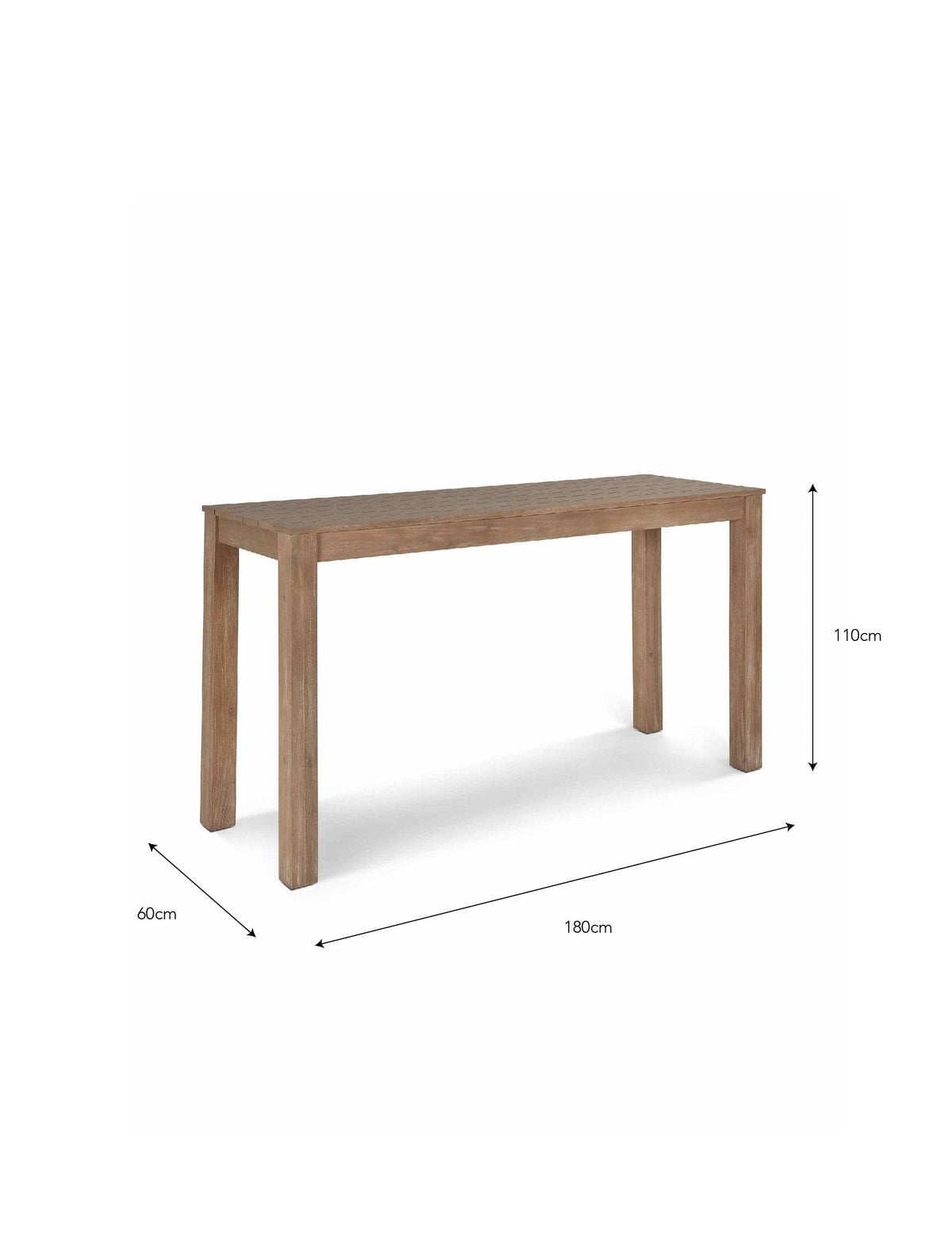 Garden Trading Outdoors Porthallow Rectangular Bar Table Natural House of Isabella UK