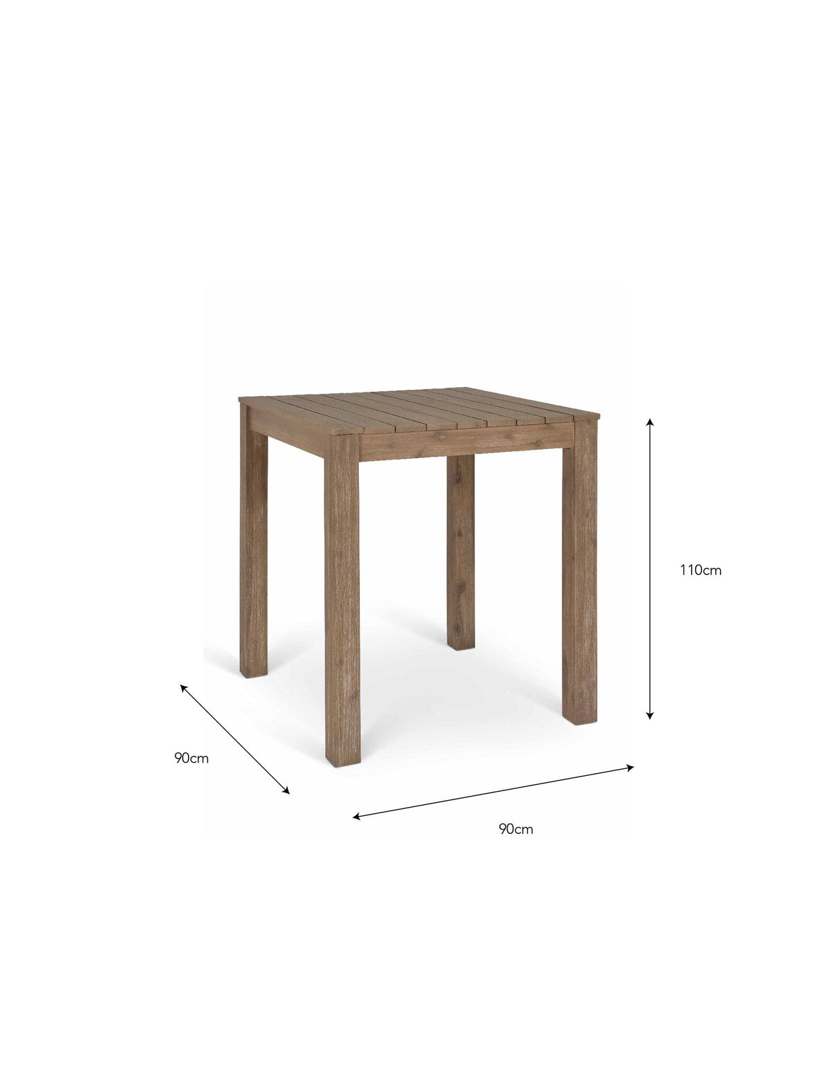 Garden Trading Outdoors Porthallow Square Bar Table Natural House of Isabella UK
