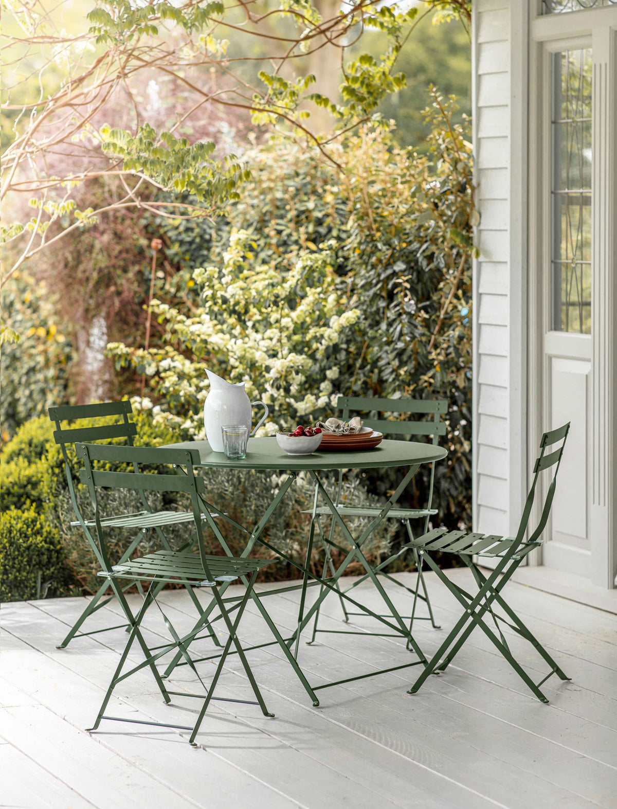 Garden Trading Outdoors Rive Droite Bistro Set Large Thistle Green House of Isabella UK