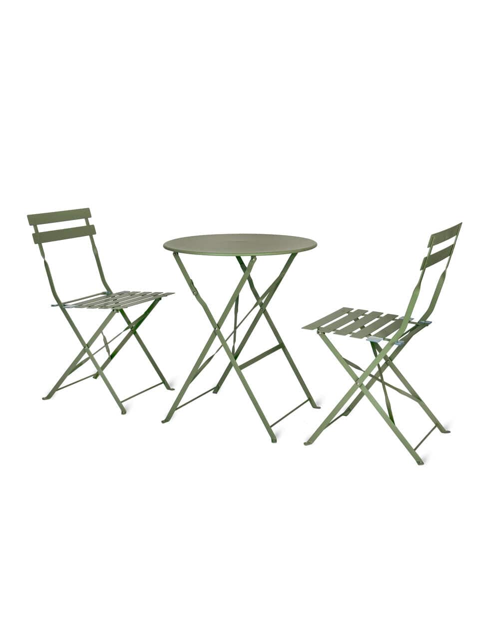 Garden Trading Outdoors Rive Droite Bistro Set Small Thistle Green House of Isabella UK