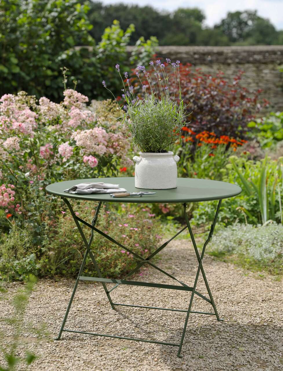 Garden Trading Outdoors Rive Droite Bistro Table Large Thistle Green House of Isabella UK