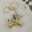 Gold Balloon Dog Keyring