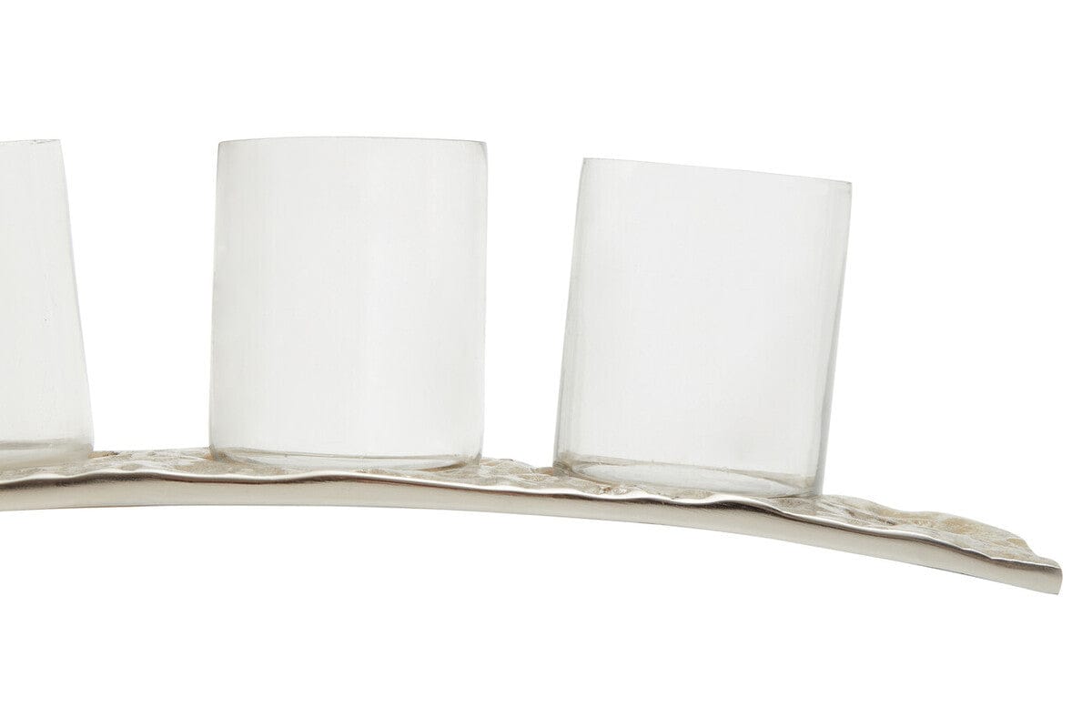 Hamilton Interiors Accessories Akola Antique Gold and Glass Tealight Holder House of Isabella UK