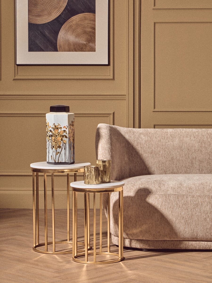 Hamilton Interiors Accessories Akola Set Of Two Gold Tealight Holders House of Isabella UK