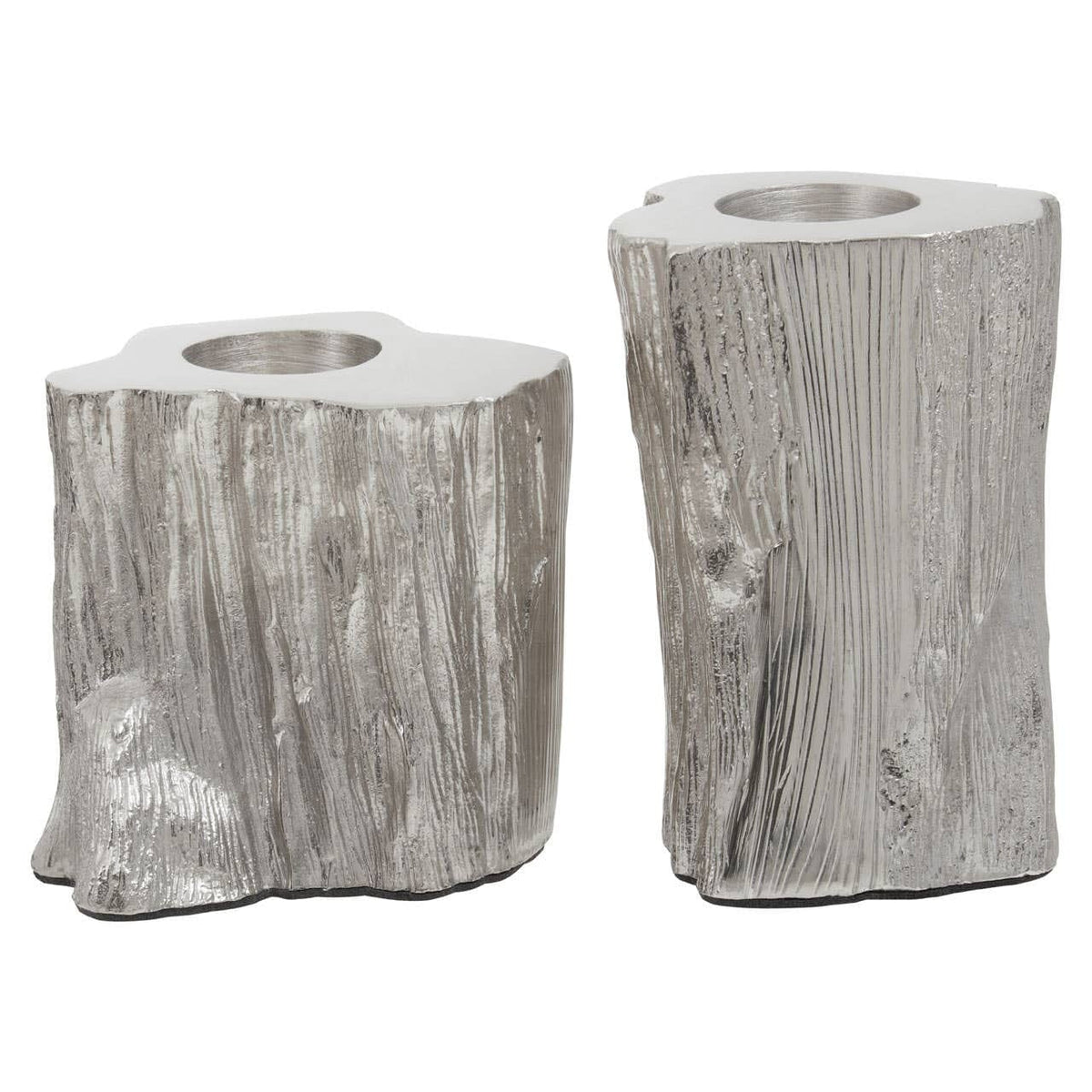 Hamilton Interiors Accessories Akola Set Of Two Silver Tealight Holders House of Isabella UK